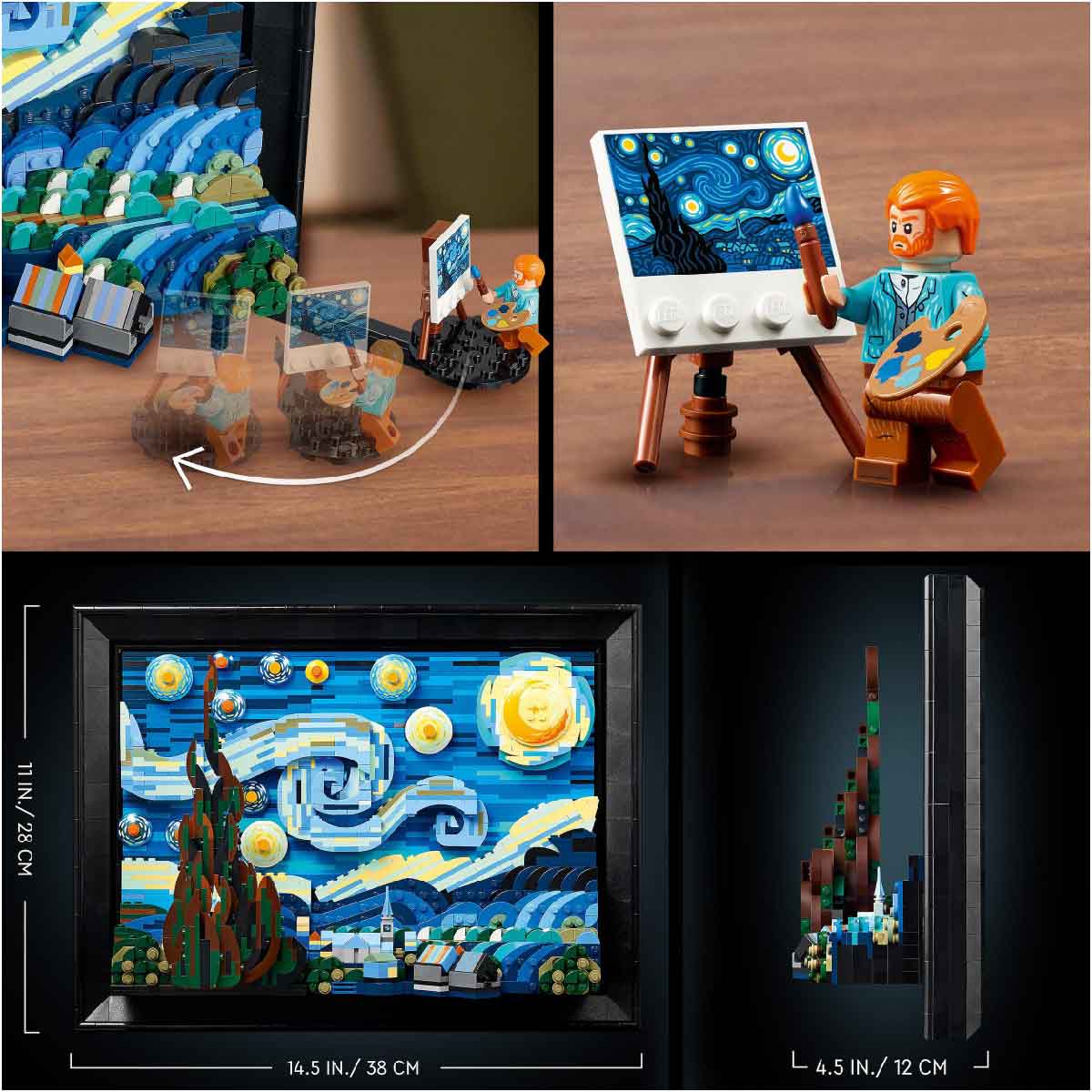 Mô tả LEGO IDEAS 21333 Đồ Chơi Lắp Ráp Đêm Đầy Sao Của Danh Họa Vincent Van Gogh (2316 chi tiết) - 6