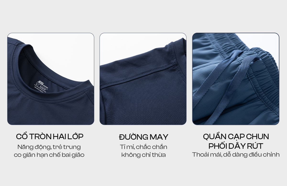 Mô tả Bộ Quần Áo Nam DRI-AIR 5S FASHION Phong Cách Thể Thao,Nhẹ Mát,Khỏe Khoắn (ATS24012-QST25021) - 3
