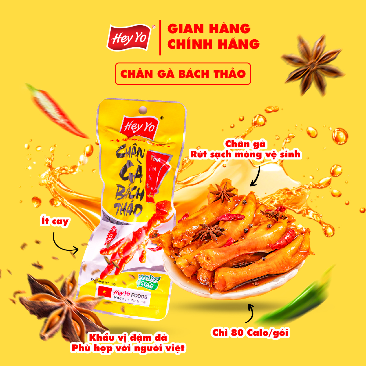 COMBO chân gà 5 Bách Thảo + 5 Cung Đình - Hey Yo | Shopee Việt Nam