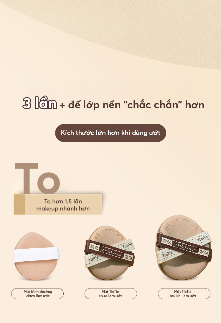 Bông Mút AMORTALS Tán Nền Chính Hãng Sao Song Tử, Tán Cushion Mềm Mại ...