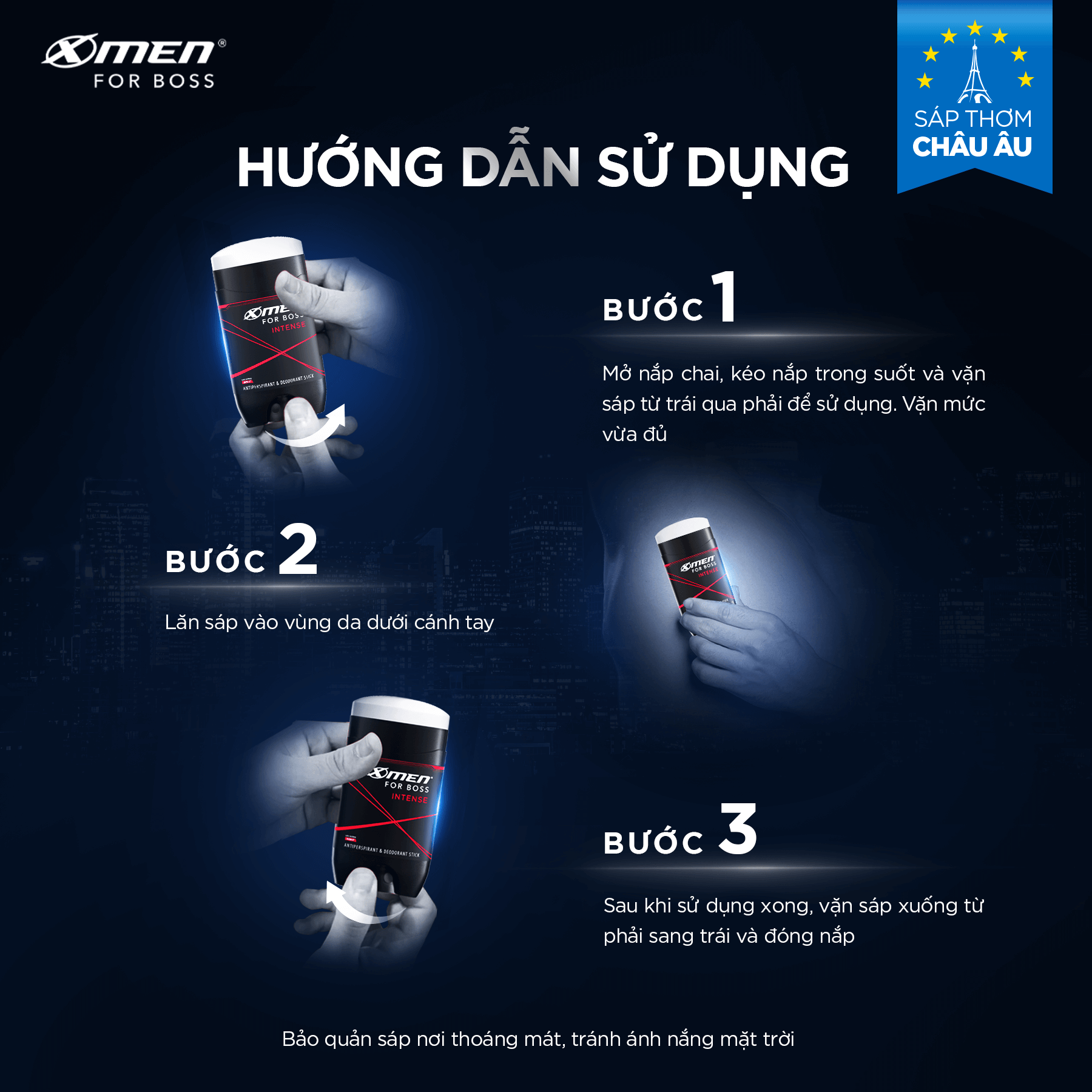 Mô tả Sáp Khử Mùi Xmen For Boss 70g/80g + Tặng Tắm Gội 3in1 150gx1 Hoặc Lăn 40mlx1 Legend - Sáp Thơm Châu Âu - 7