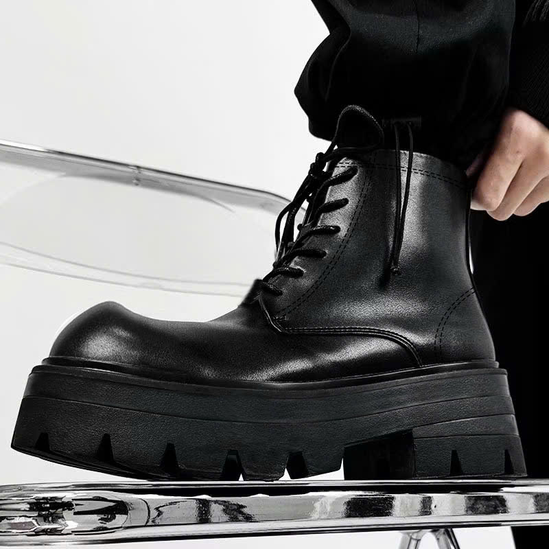 Mô tả Giày combat boot da thời trang INICHI G1321 đế cao 7cm - 7