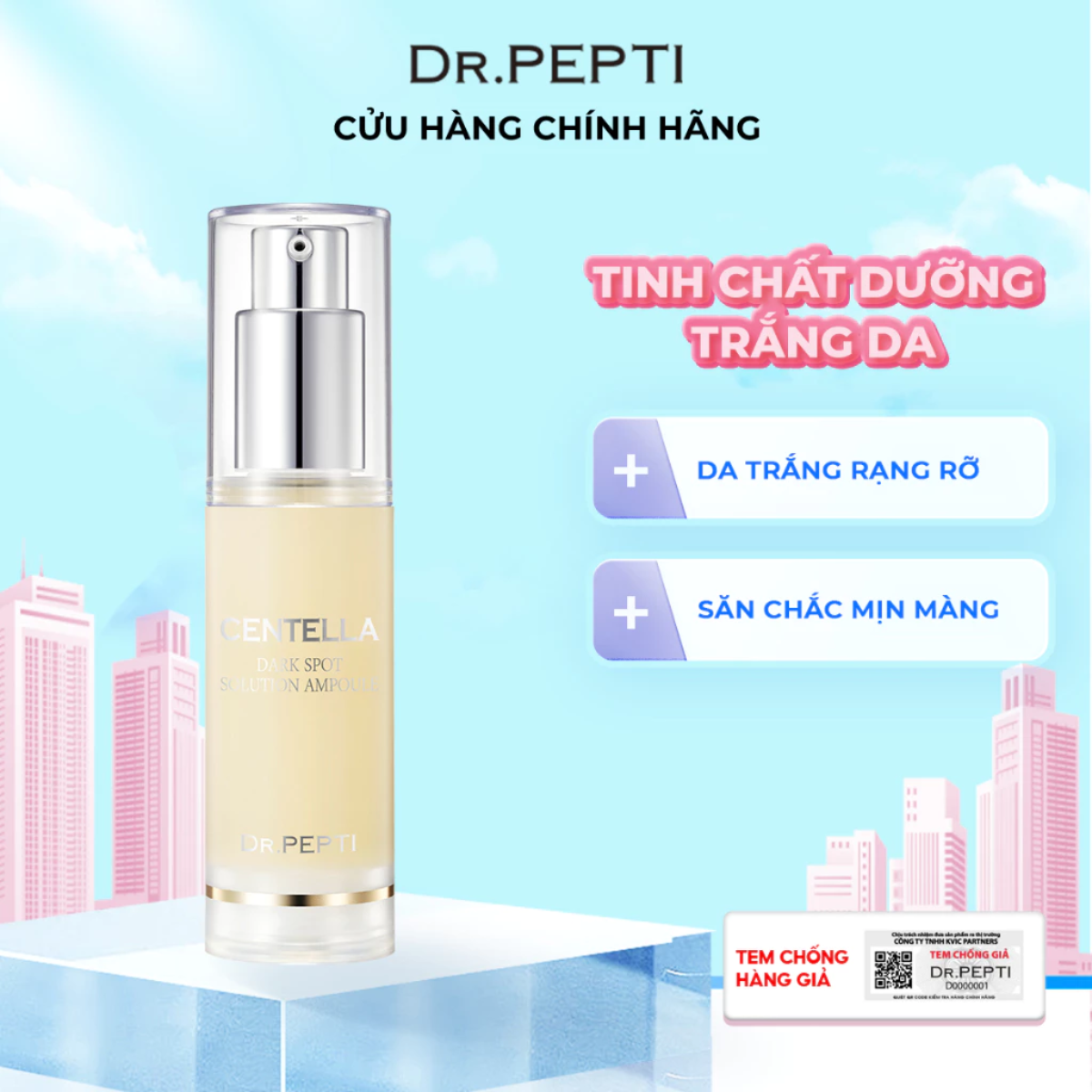 Mô tả Tinh chất dưỡng trắng Dr Pepti Centella Dark Spot Solution Ampoule 30ml - 1