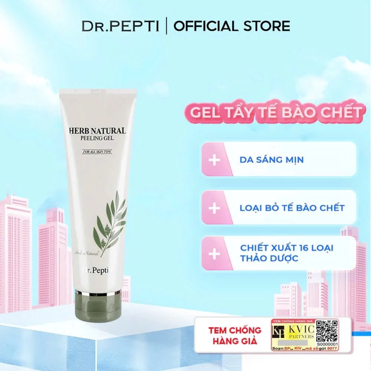 Mô tả Tẩy Da Chết Mịn Dr.Pepti Herb Natural Peeling Gel 130ml - 1