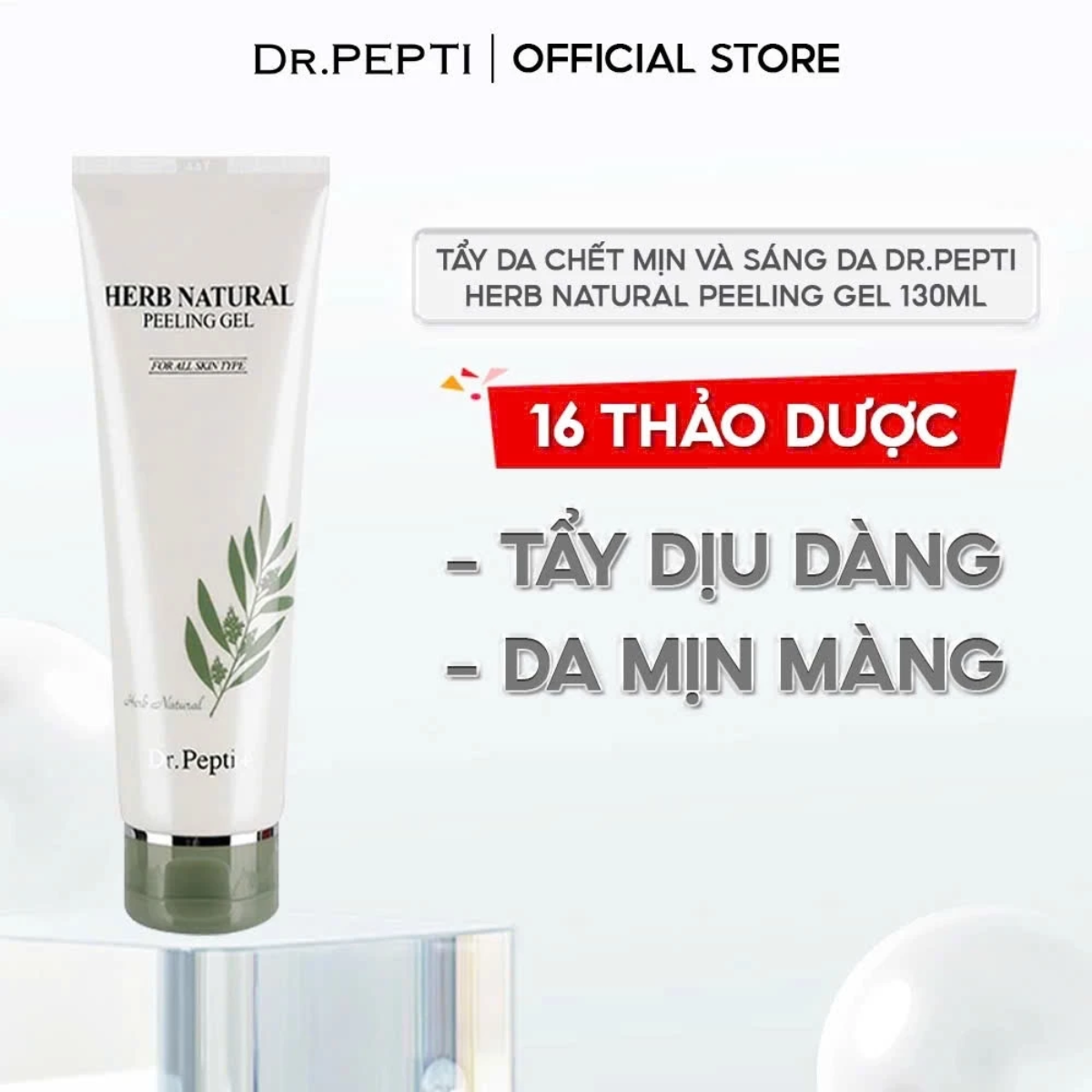 Mô tả Tẩy Da Chết Mịn Dr.Pepti Herb Natural Peeling Gel 130ml - 2