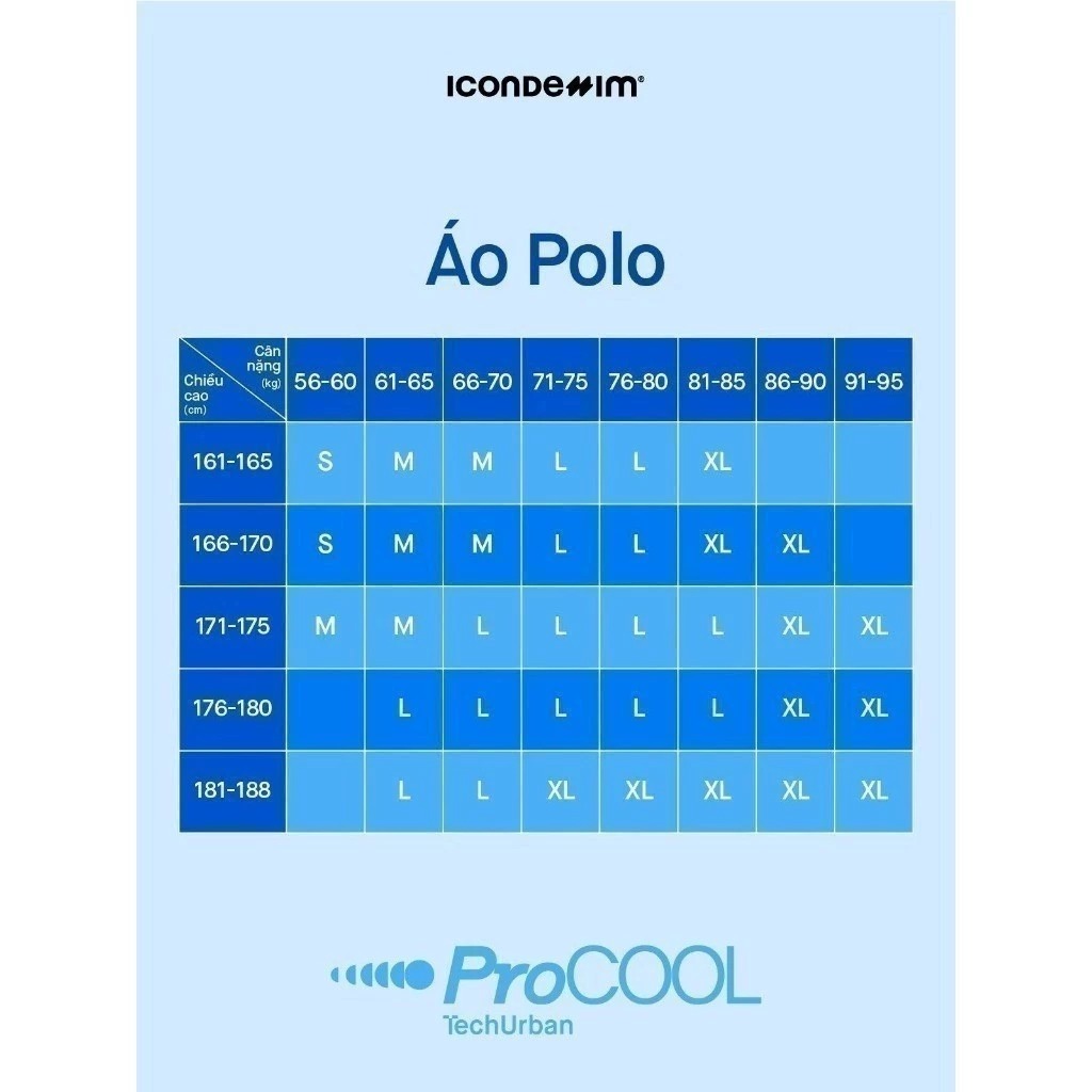 Mô tả Áo polo nam PROCOOL ICONDENIM form slim-fit, công nghệ hạt làm mát thoáng khí, co giãn 4 chiều, vải mịn ít nhăn PLID0153 - 6