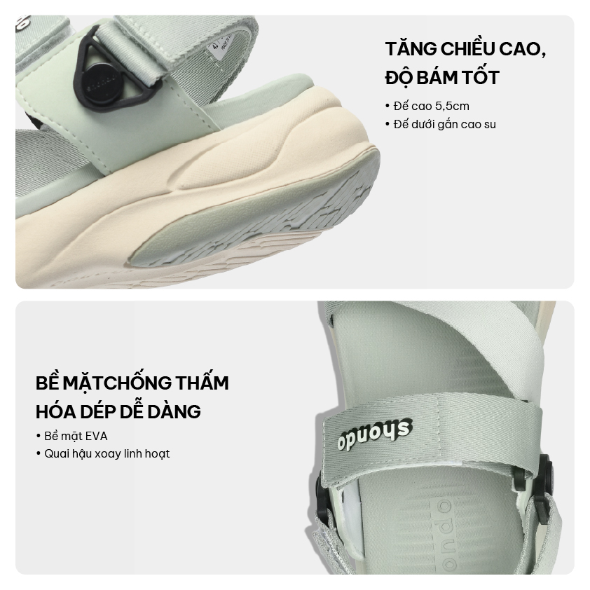 Mô tả Giày Sandal Nam Nữ F8B Xoay Quai Ver 2 Shondo Nhiều Màu - 6