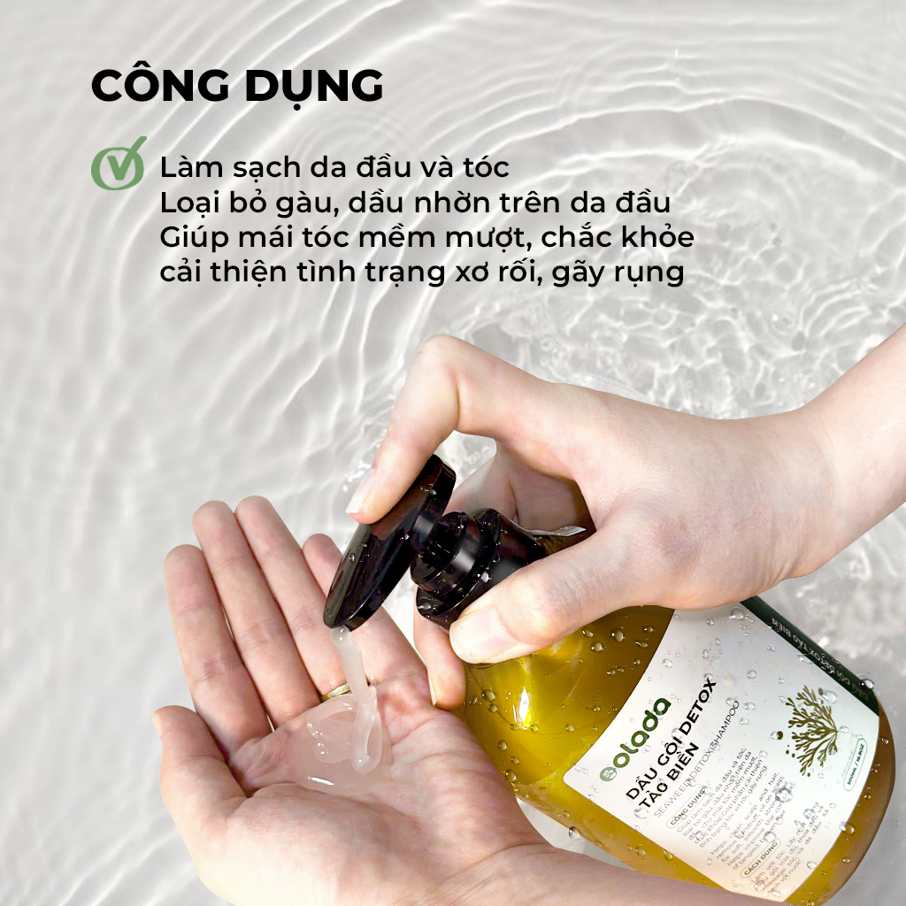 Dầu gội Detox Tảo Biển OLADA Giúp Tóc Sạch Gàu, Phục Hồi, Chắc Khỏe ...