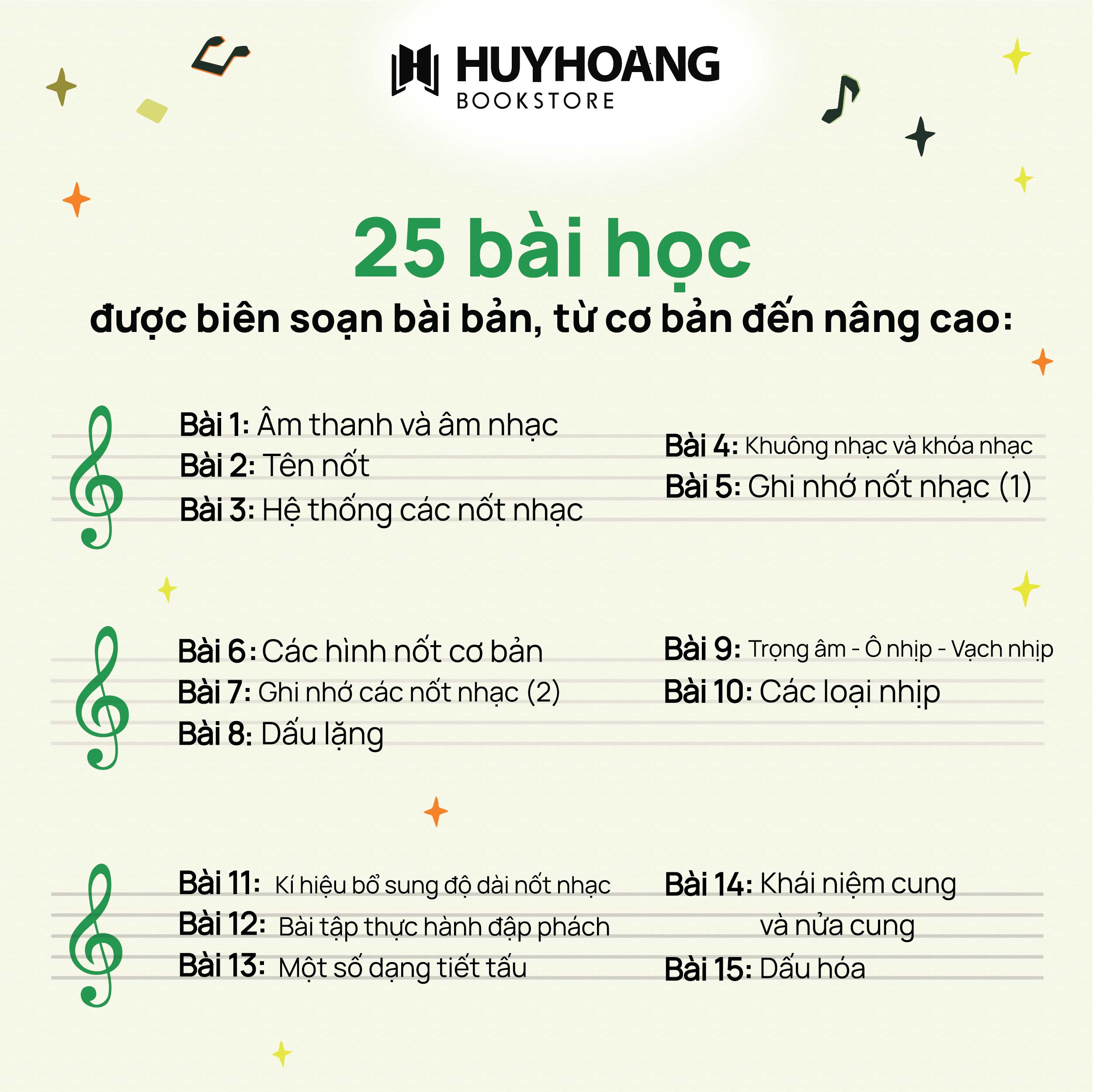 Mô tả Sách Tự Học Nhạc Lý Cơ Bản, tự học nhạc lý căn bản, sách học nhạc, Huy Hoàng Bookstore - 3