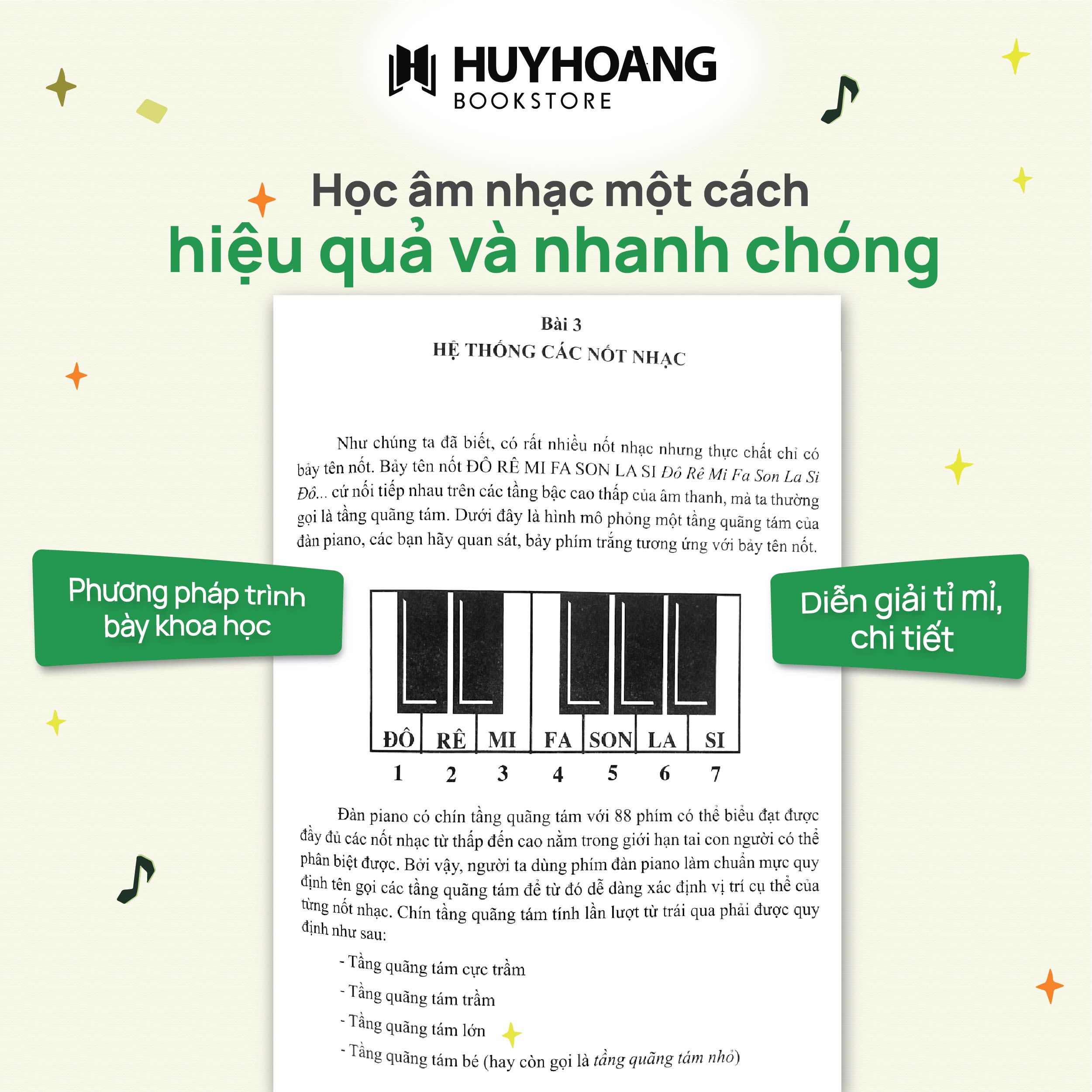 Mô tả Sách Tự Học Nhạc Lý Cơ Bản, tự học nhạc lý căn bản, sách học nhạc, Huy Hoàng Bookstore - 5
