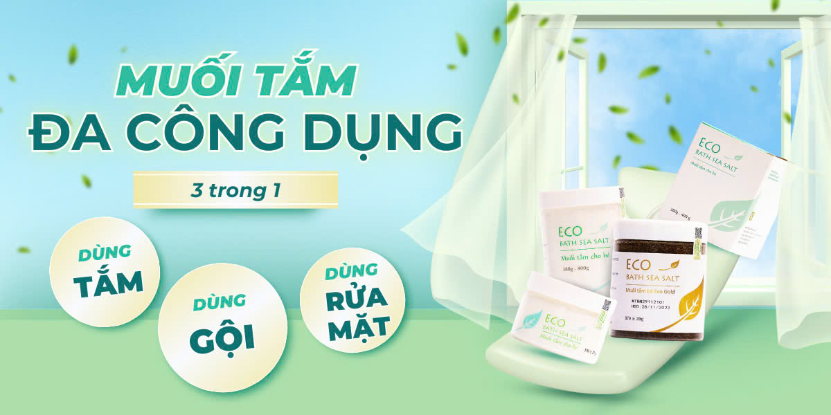 Mô tả Bath Sea Salt Muối tắm cho bé Sinh Dược Eco Gold 370g- Combo 3 tặng 1 - 1
