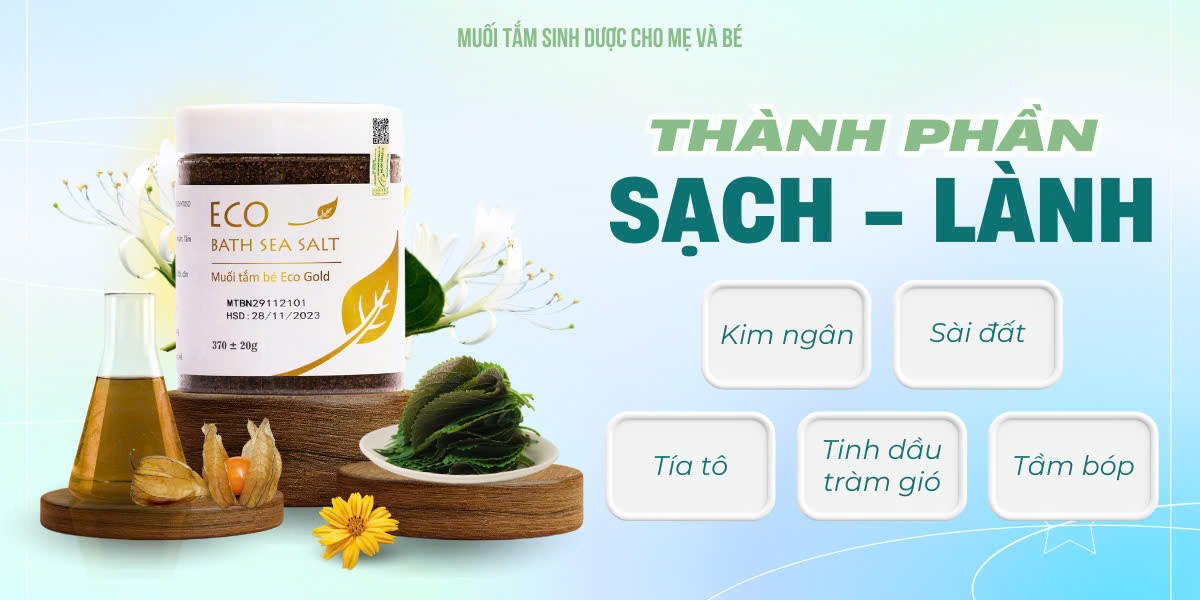 Mô tả Bath Sea Salt Muối tắm cho bé Sinh Dược Eco Gold 370g- Combo 3 tặng 1 - 2