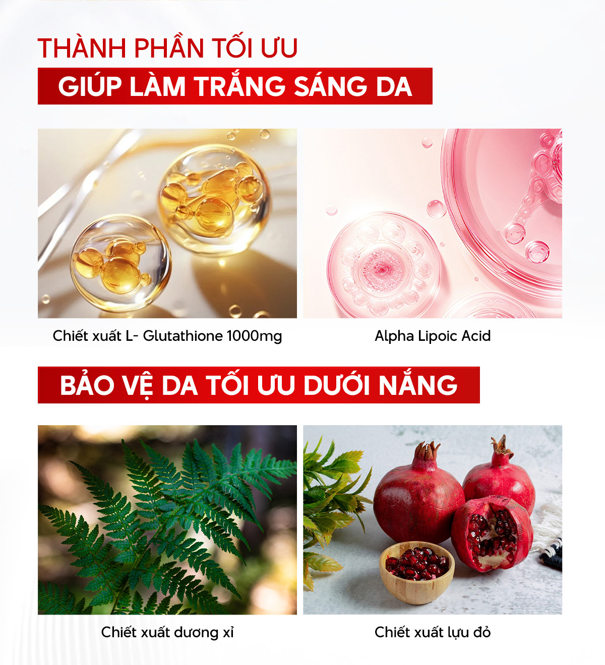 Mô tả TPBVSK Viên Uống Trắng Da Chứa Glutathione Faroson Glutamax 1000 Hỗ Trợ Sáng Da Mờ Thâm Nám Chống Nắng Hộp 30 Viên - 4