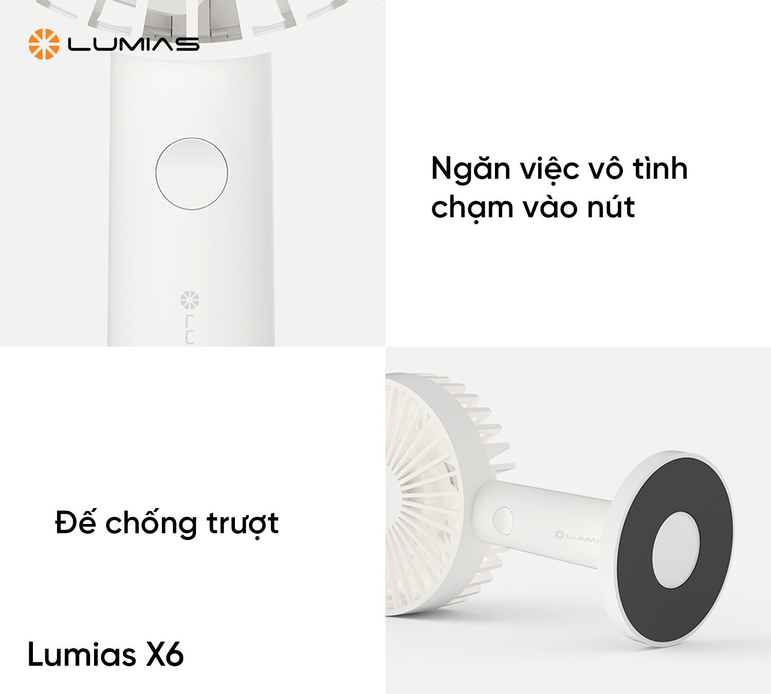 Mô tả Quạt cầm tay Lumias X6 - 8