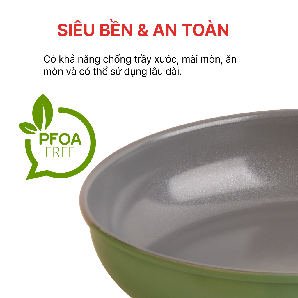 Mô tả Chảo chống dính đáy từ Ceragreen 24cm, 26cm, 28cm, HAPPYCOOK - 3