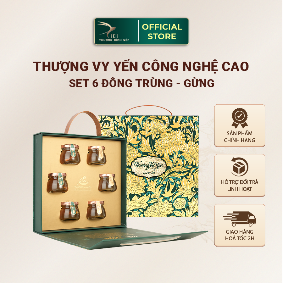 Mô tả Set Quà 6 Hũ Yến Sào Chưng Công Nghệ Cao Hũ 50G CiCi Thượng Đỉnh Yến Nguyên Chất Yến Sào Khánh Hòa Cao Cấp - 8