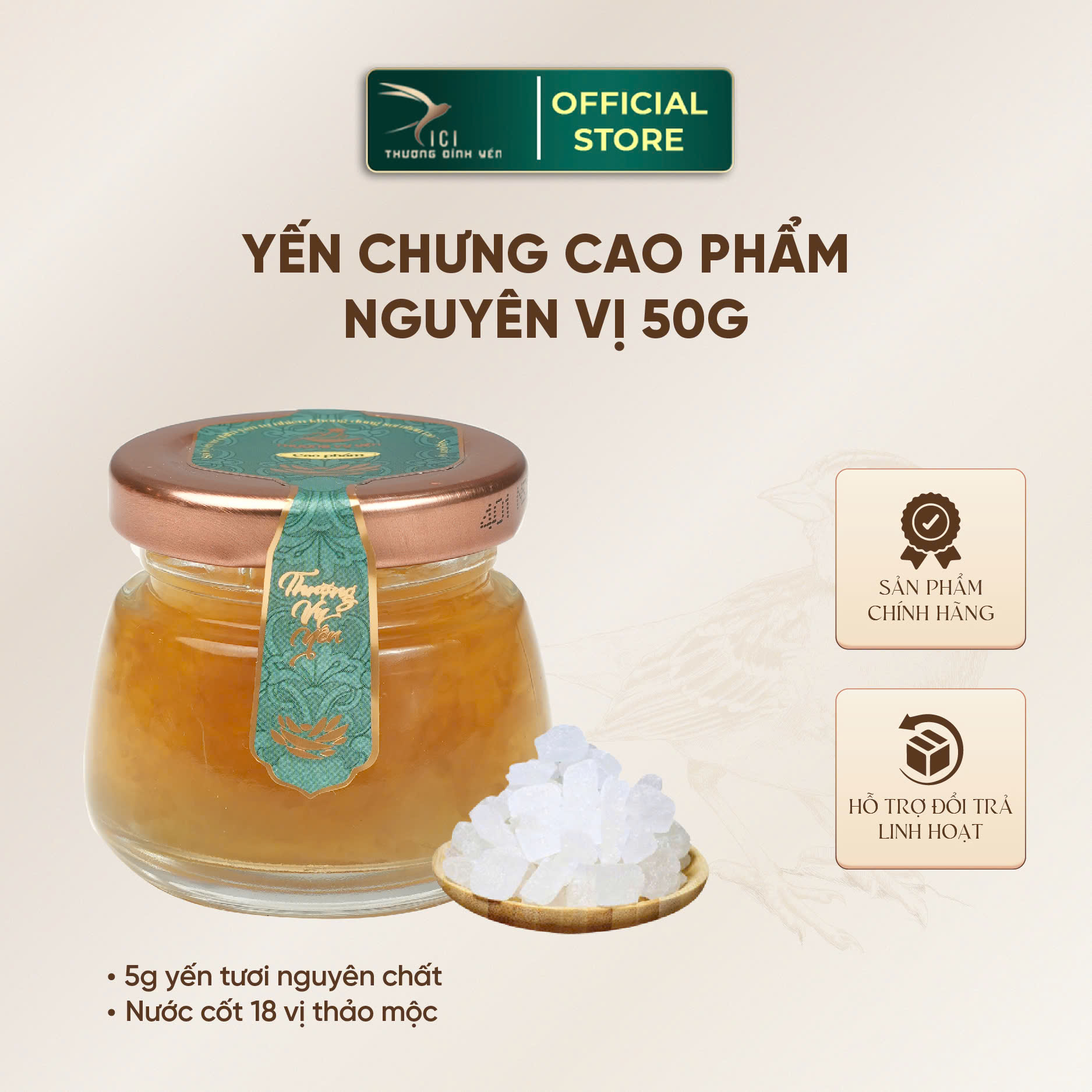Mô tả Set Quà 6 Hũ Yến Chưng Công Nghệ Cao Cici Thượng Đỉnh Yến Yến Sào Khánh Hoà 50G Yến Nguyên Chất Cao Cấp - 3