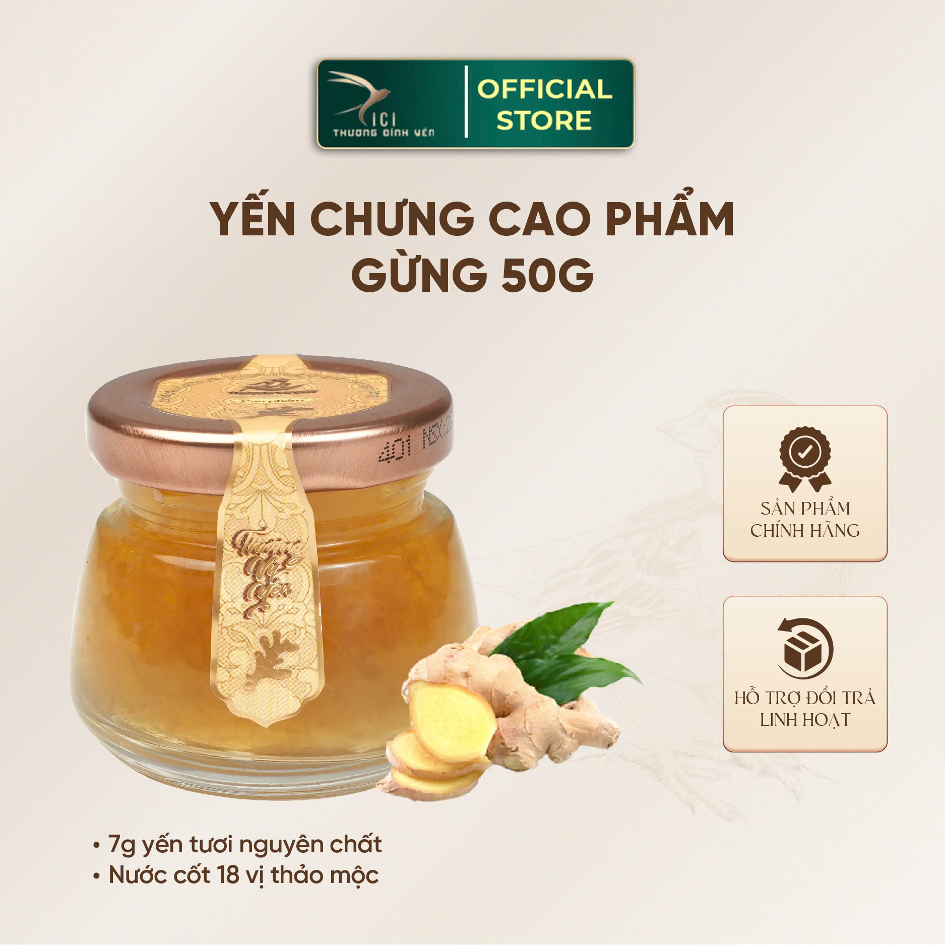 Mô tả Set Quà 6 Hũ Yến Chưng Công Nghệ Cao Cici Thượng Đỉnh Yến Yến Sào Khánh Hoà 50G Yến Nguyên Chất Cao Cấp - 4