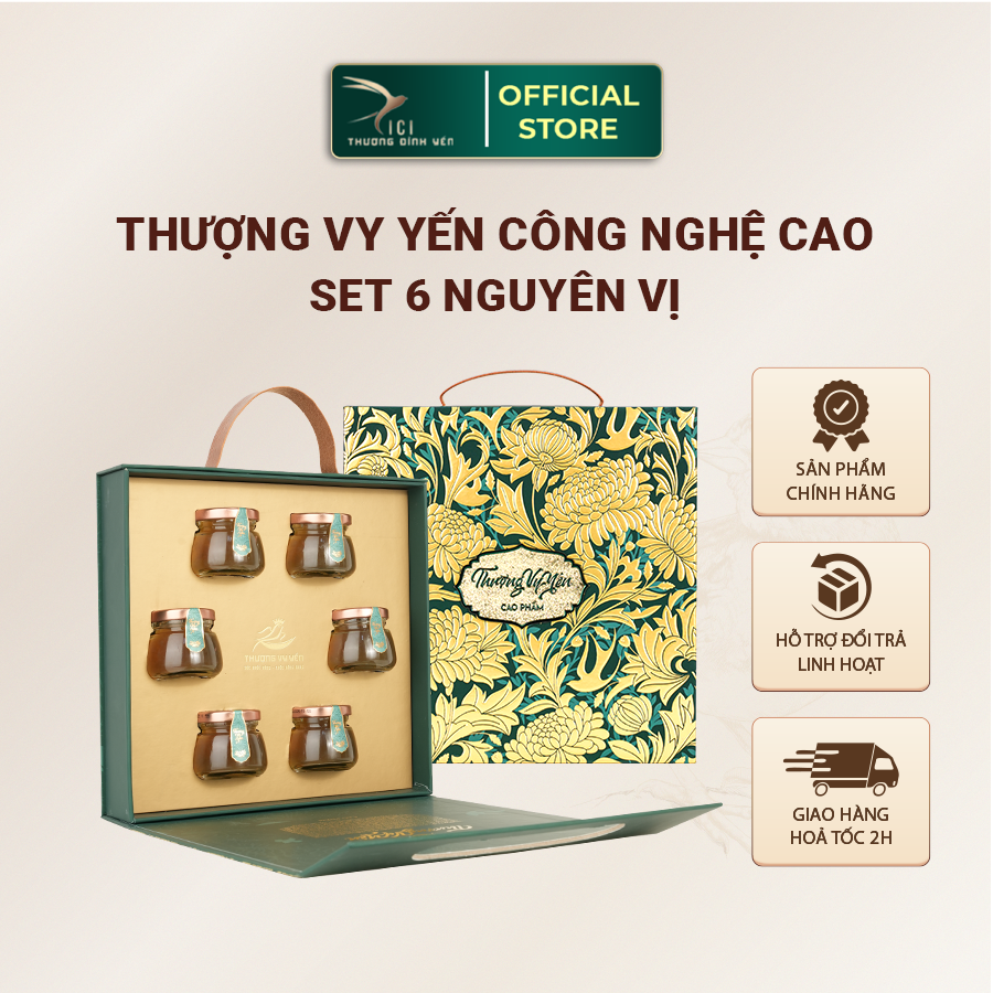 Mô tả Set Quà 6 Hũ Yến Sào Chưng Công Nghệ Cao Hũ 50G CiCi Thượng Đỉnh Yến Nguyên Chất Yến Sào Khánh Hòa Cao Cấp - 3