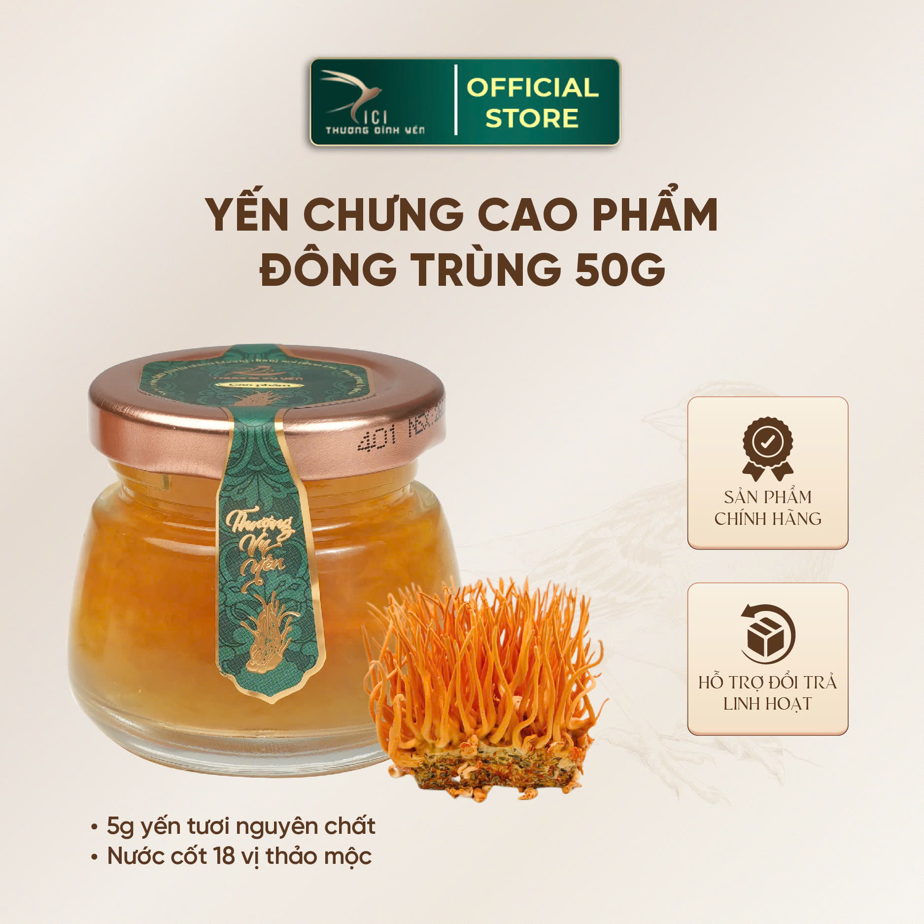 Mô tả Set Quà 6 Hũ Yến Chưng Công Nghệ Cao Cici Thượng Đỉnh Yến Yến Sào Khánh Hoà 50G Yến Nguyên Chất Cao Cấp - 6
