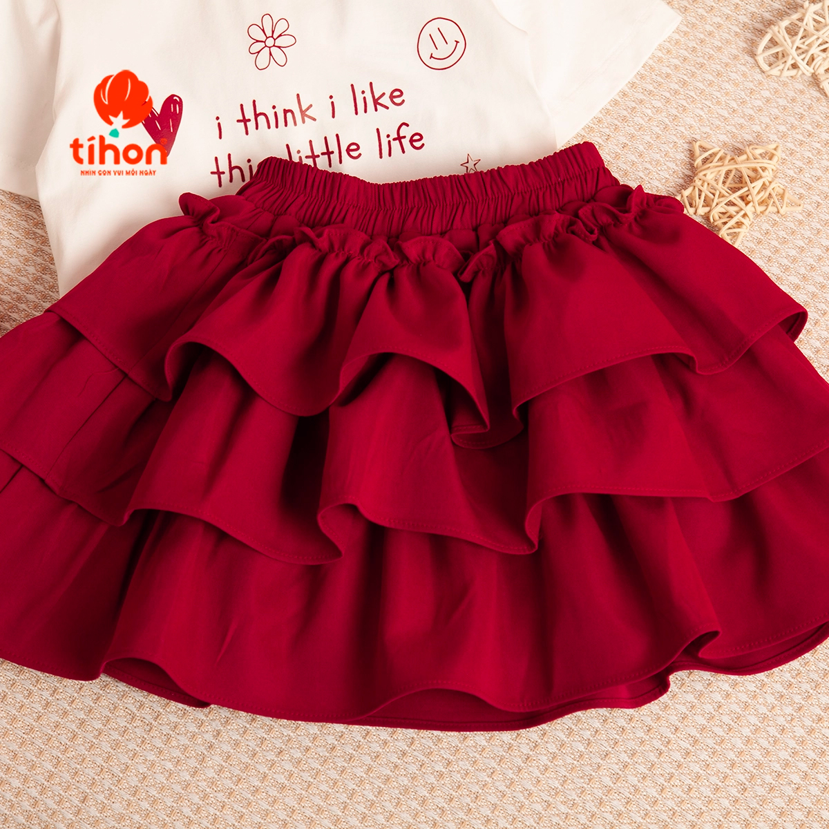 Chân váy 3 tầng set váy bé gái TIHON