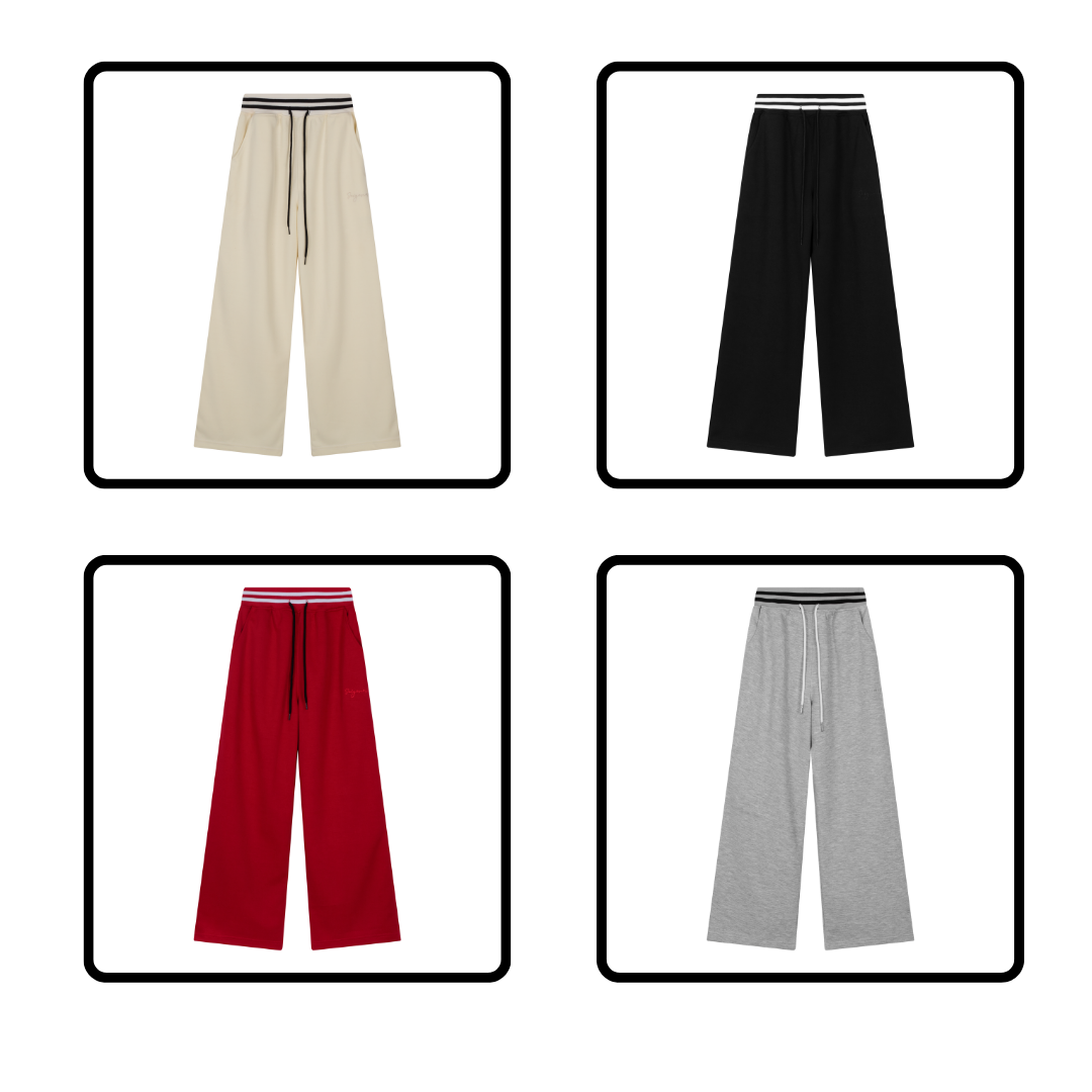 Mô tả Quần Dài Ống Rộng SAIGONESE Lưng Thun Chất Nỉ 2 Da Định Lượng 350GSM Unisex Nam Nữ - 1