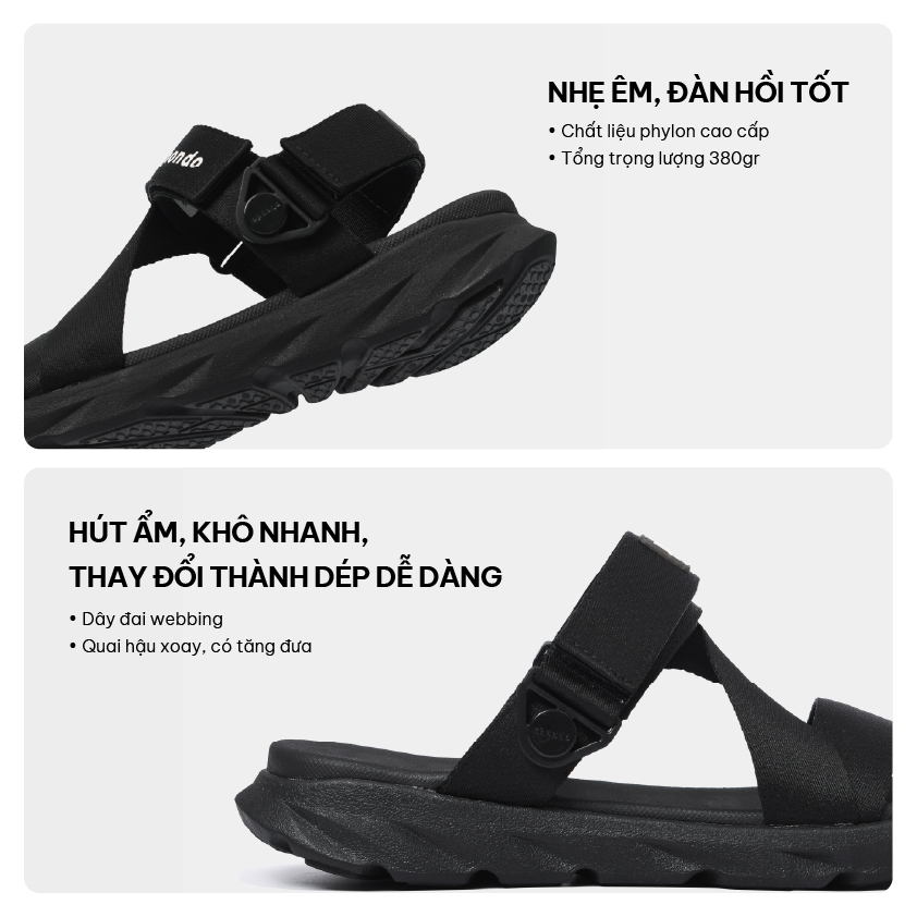 Mô tả Giày Sandal Nữ F6X Quai Hậu Xoay Shondo Nhiều Màu - 9