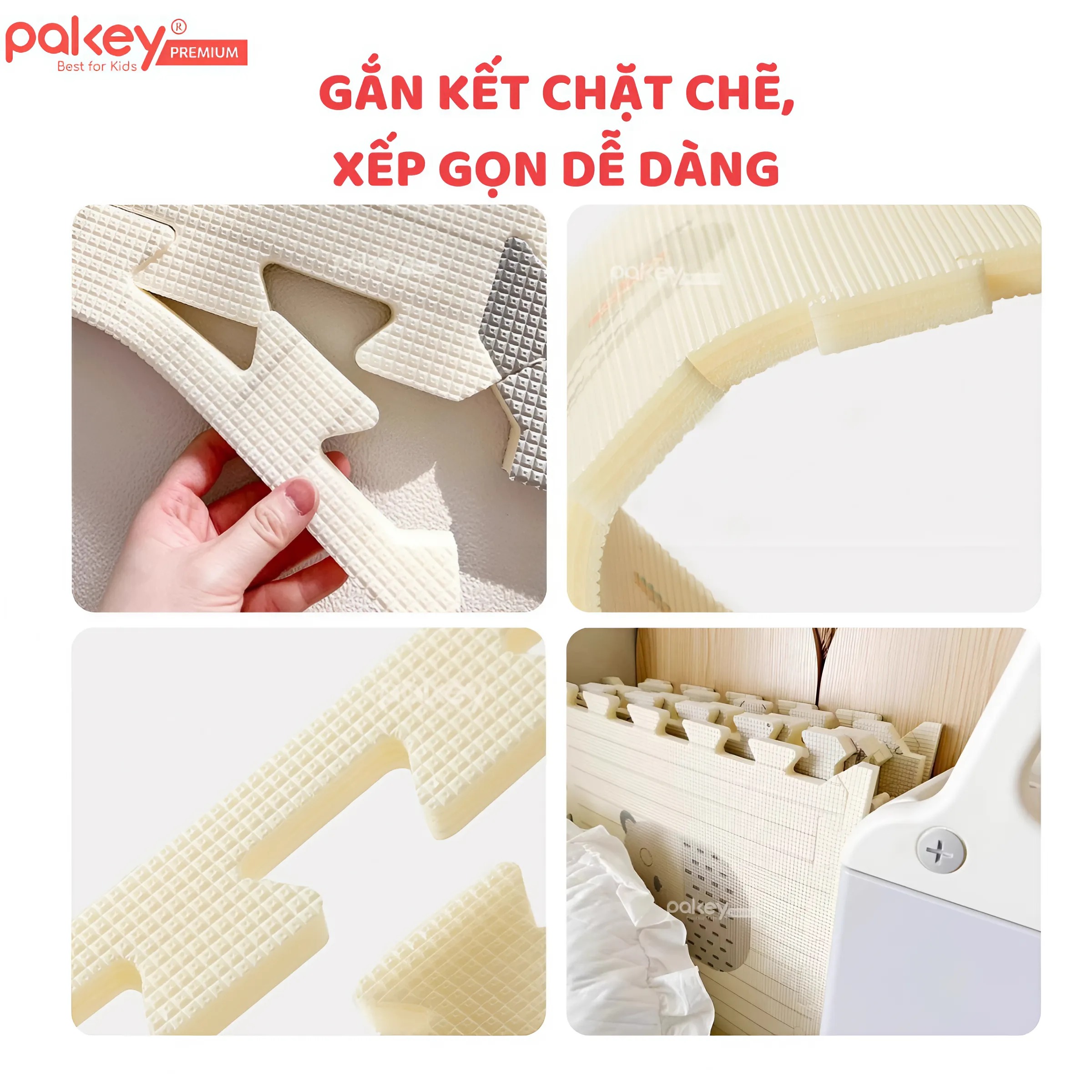 Mô tả Thảm Xốp Ghép PAKEY Bộ Nhiều Tấm 56cmx56cm Dày 2cm Họa Tiết Dễ Thương, Thảm Ghép Lót Sàn Cao Cấp Cho Bé Tập Bò, Tập Đi - 6