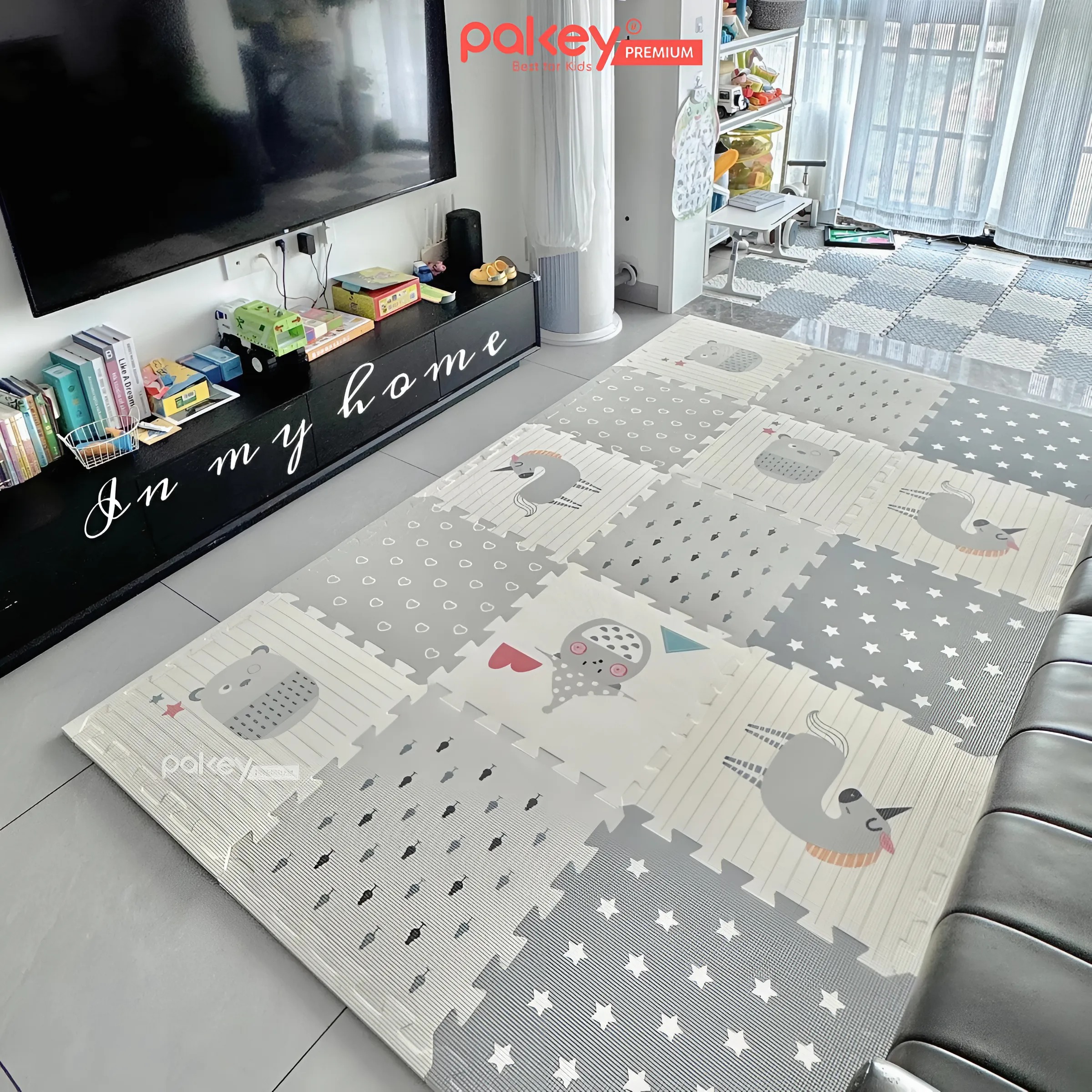 Mô tả Thảm Xốp Ghép PAKEY Bộ Nhiều Tấm 56cmx56cm Dày 2cm Họa Tiết Dễ Thương, Thảm Ghép Lót Sàn Cao Cấp Cho Bé Tập Bò, Tập Đi - 12