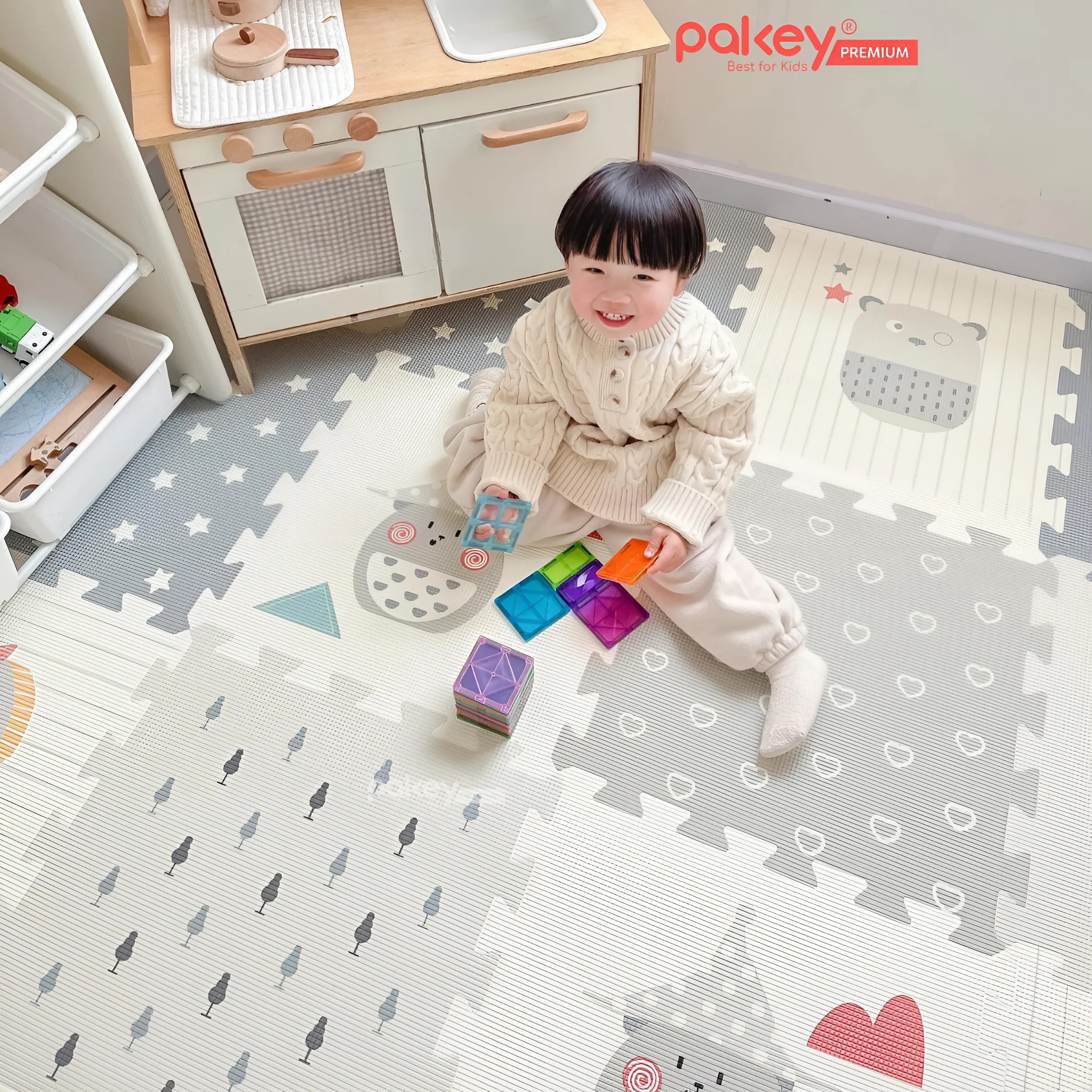 Mô tả Thảm Ghép Lót Sàn Dày 2cm PAKEY Siêu Êm Cho Bé Tập Bò, Tập Đi, Thảm Xốp Cao Cấp 2 Mặt Tiện Lợi - 8