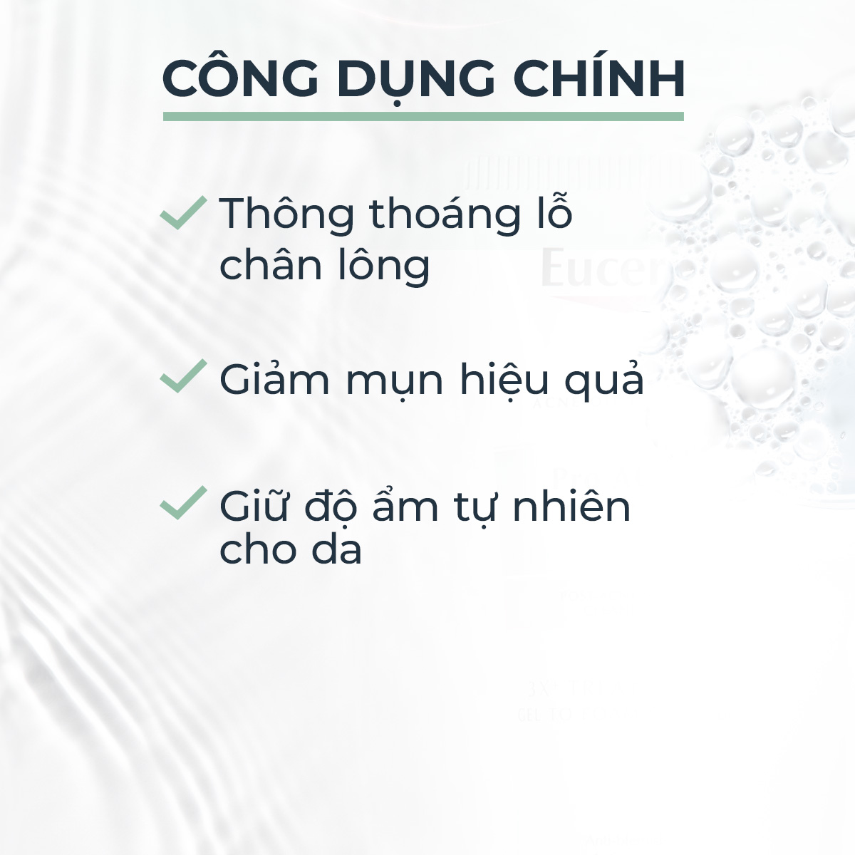 Mô tả Sữa rửa mặt dạng bọt sạch sâu cho da nhờn Eucerin Pro Acne Cleansing Foam 50g - 1