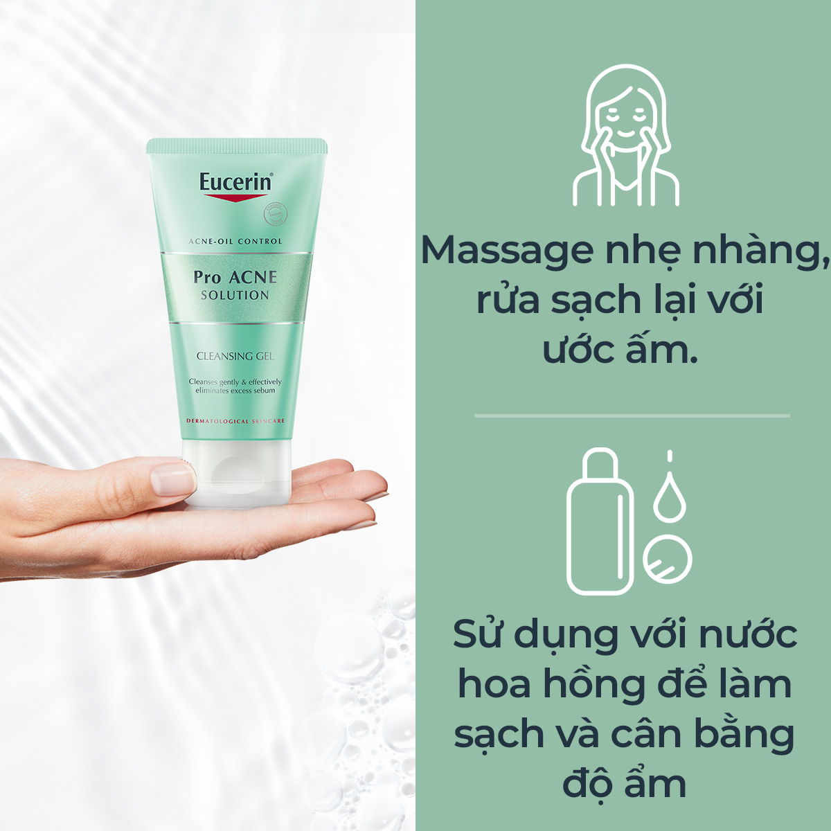 Mô tả Gel rửa mặt giảm mụn Eucerin Pro Acne Cleansing Gel 75ml - 3