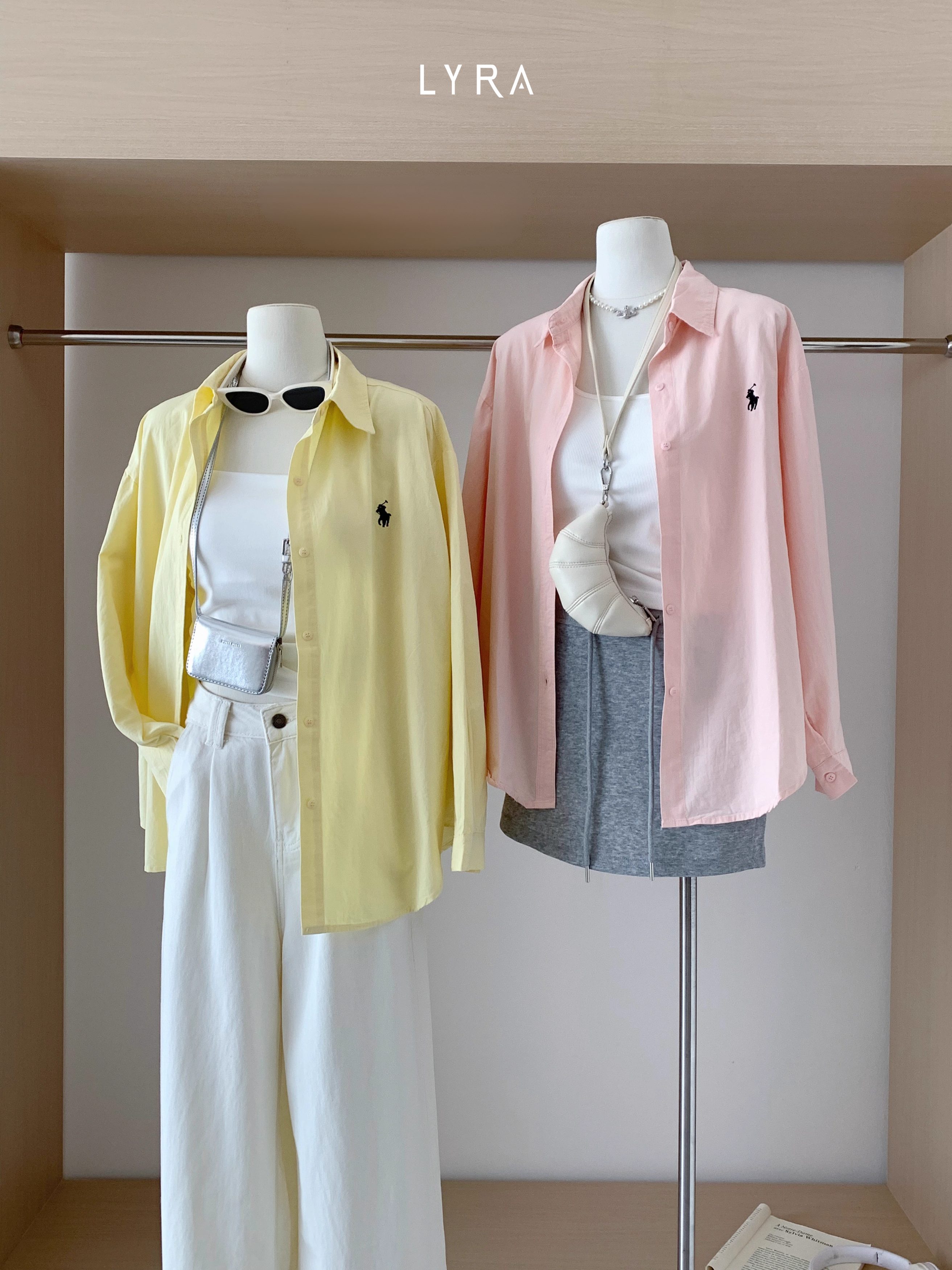 Mô tả LYRA - Áo sơ mi nữ form rộng dài tay thêu ngựa, chất thô Hàn cao cấp, kiểu dáng trendy hiện đại LWNSM010 - 6