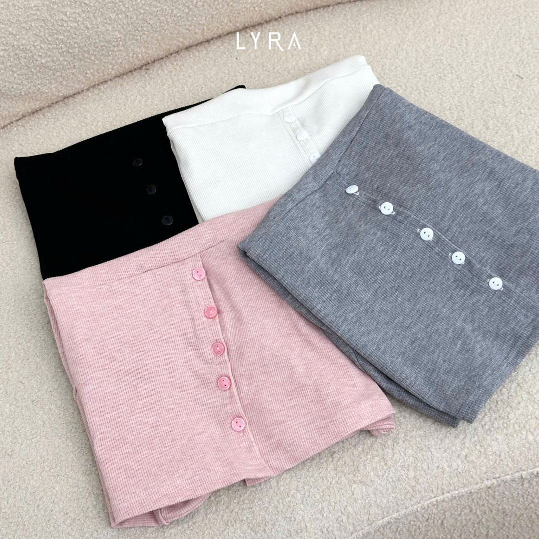 Mô tả LYRA-Áo thun ôm body dây lưng cúc dọc mặc 2 kiểu, chất thun gân co dãn mạnh 4 chiều thấm mồ hôi LWNAP001 - 3
