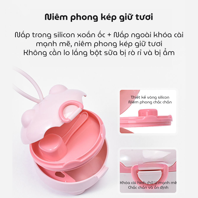 Mô tả Hộp đựng sữa bột, thức ăn KidAndMom Dung Tích 225ml có quai cầm tiện lợi cho mẹ và bé - 7