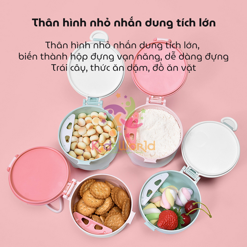 Mô tả Hộp đựng sữa bột, thức ăn KidAndMom Dung Tích 225ml có quai cầm tiện lợi cho mẹ và bé - 9