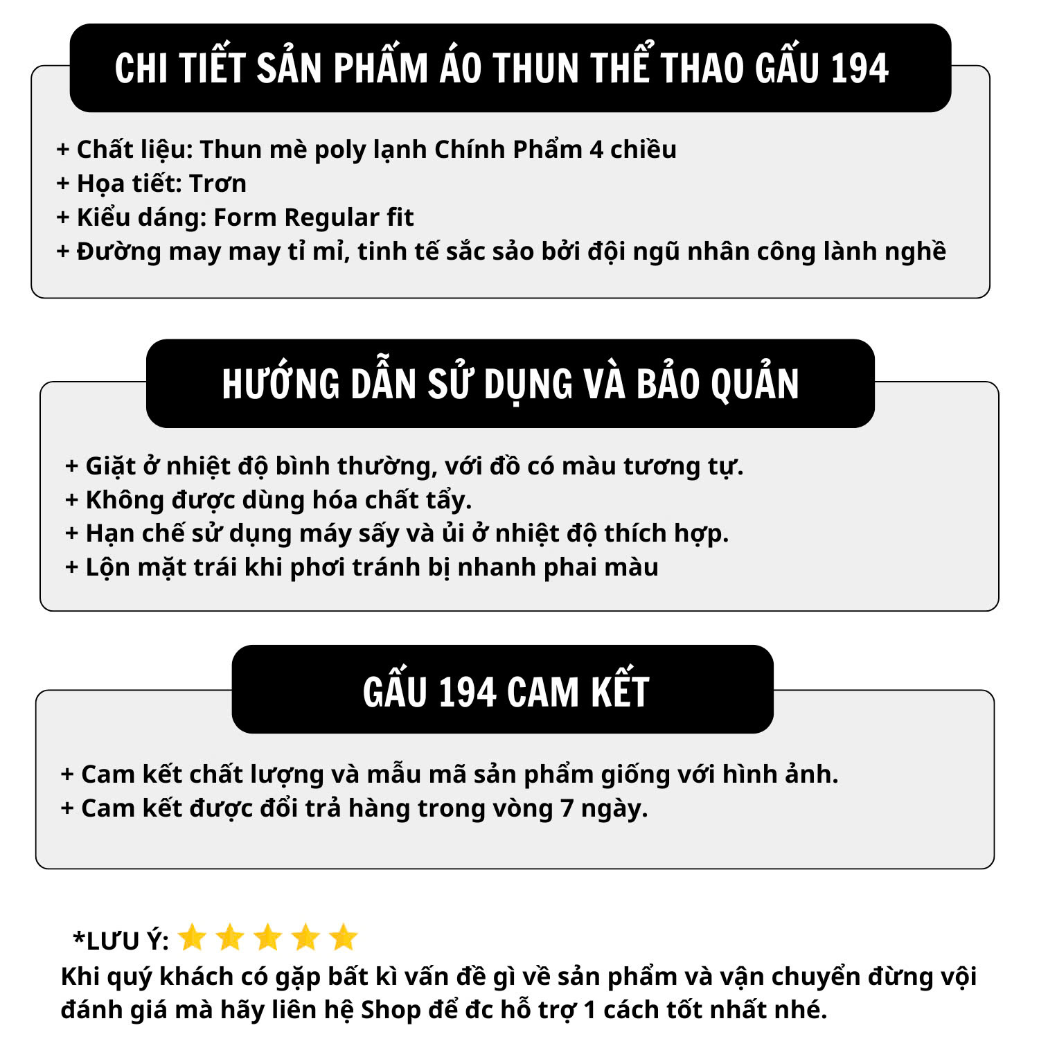 Mô tả Áo thun nam Gấu 194 áo thun lạnh co dãn, phong cách thể thao - gym - bóng đá, from slim fit - ATL Trơn - 7