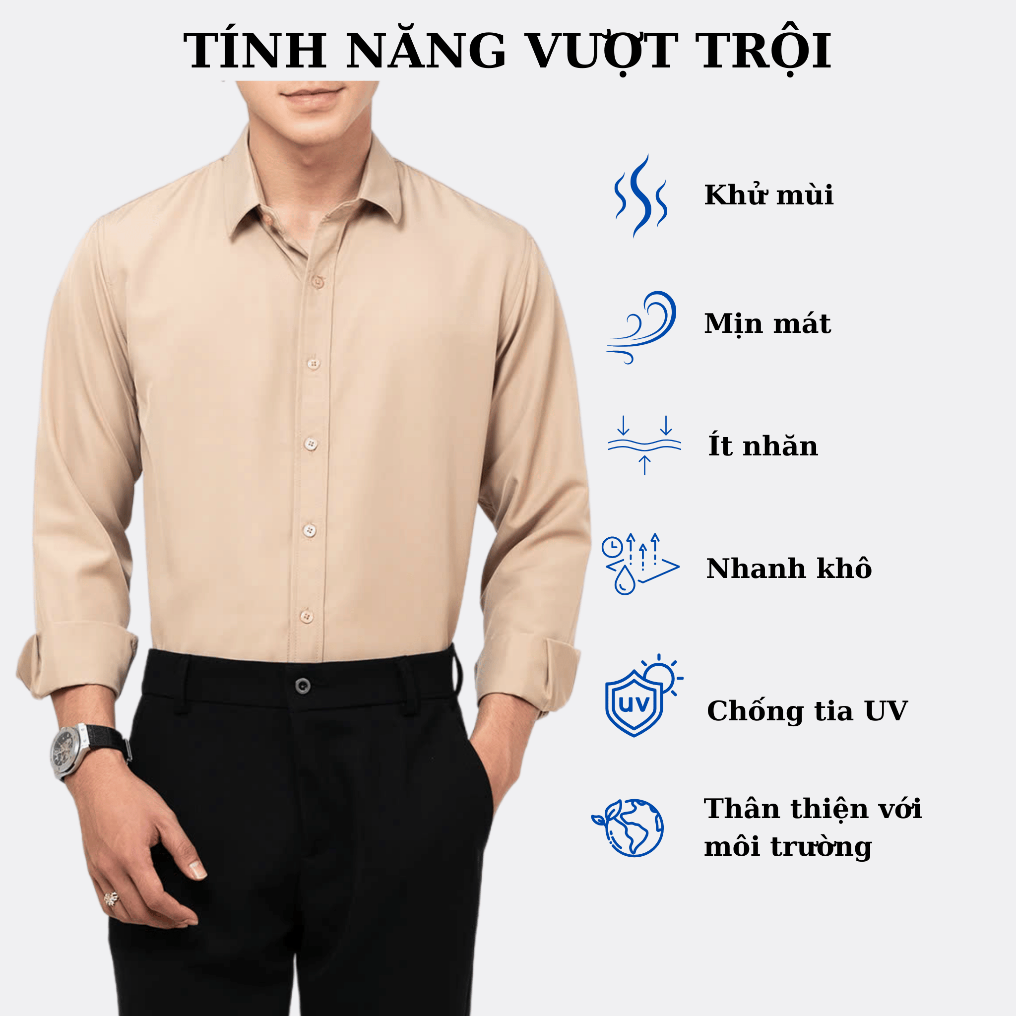 Mô tả Áo sơ mi nam dài tay LADOS - 4779 ,Chất vải ít nhăn, mềm mịn - 1