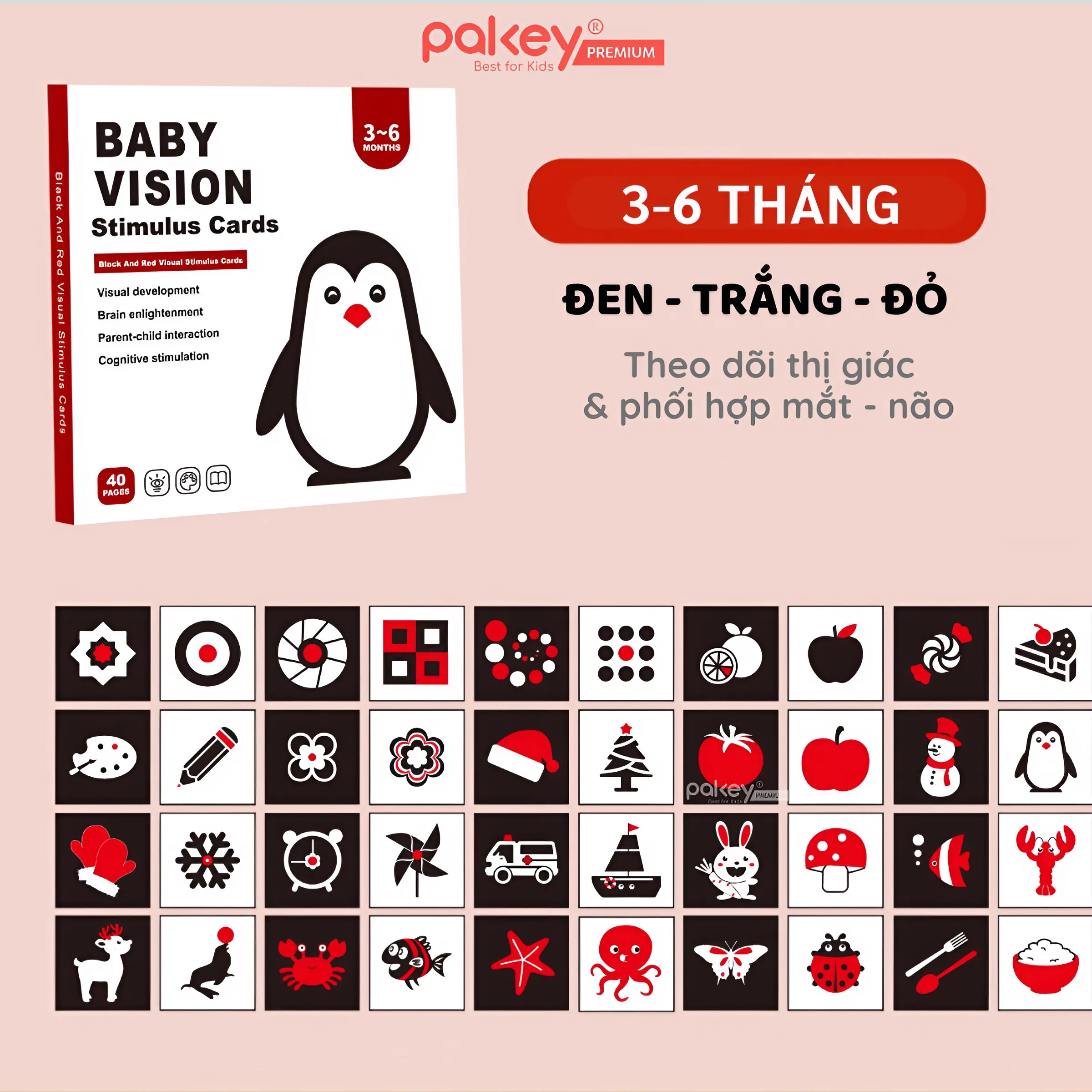 Mô tả Bộ 20 Thẻ Kích Thích Thị Giác Pakey Cao Cấp Giúp Phát Triển Khả Năng Quan Sát Trực Quan Cho Bé - 11