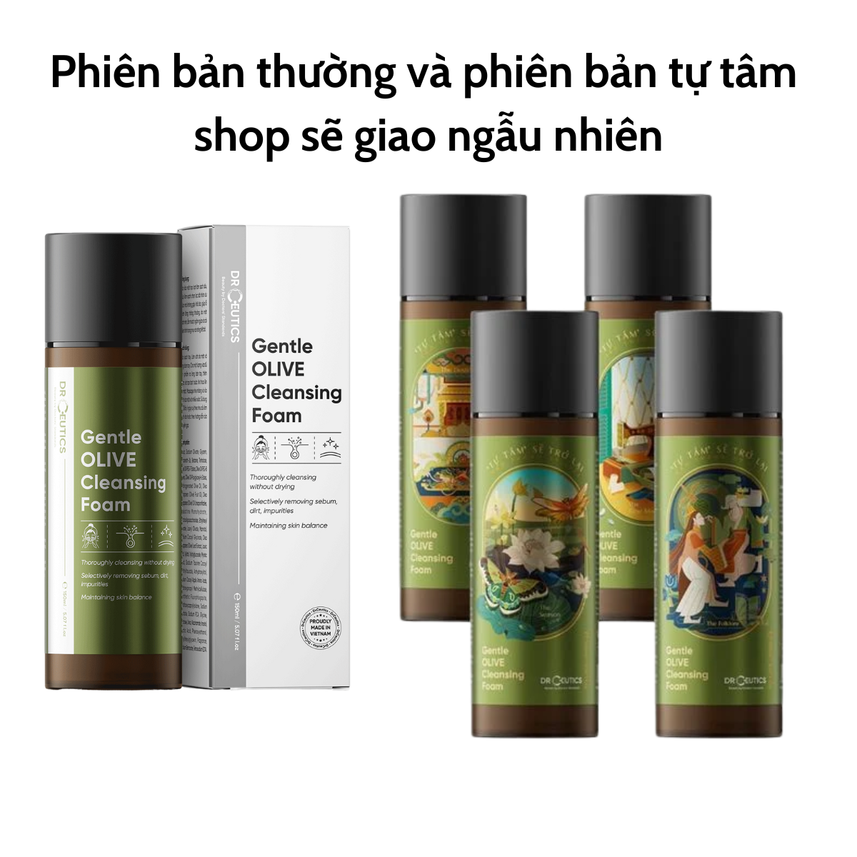 Mô tả Sữa Rửa Mặt DRCEUTICS dạng gel/dạng bọt Gentle Olive Cleansing Foam Giúp Làm Sạch Sâu Cho Mọi Loại Da 150ML/420g - 1