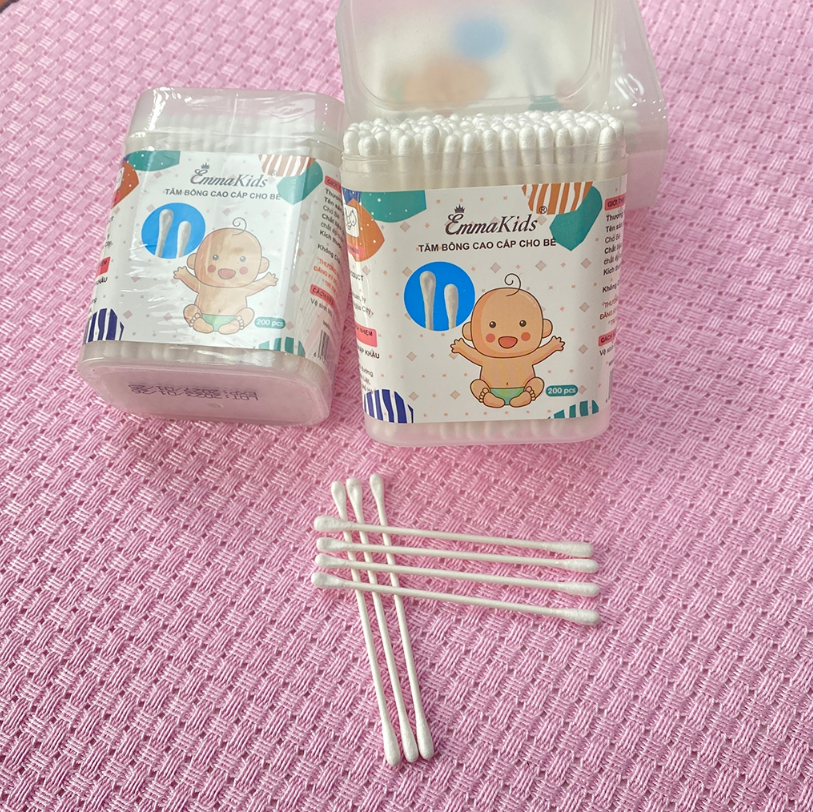 Mô tả Tăm Bông Sơ Sinh IQKAO Misuta/Emmakids TB1, Bông Tự Nhiên 2 Đầu, An Toàn Lành Tính, Vệ Sinh Tiện Lợi Cho Bé - 9