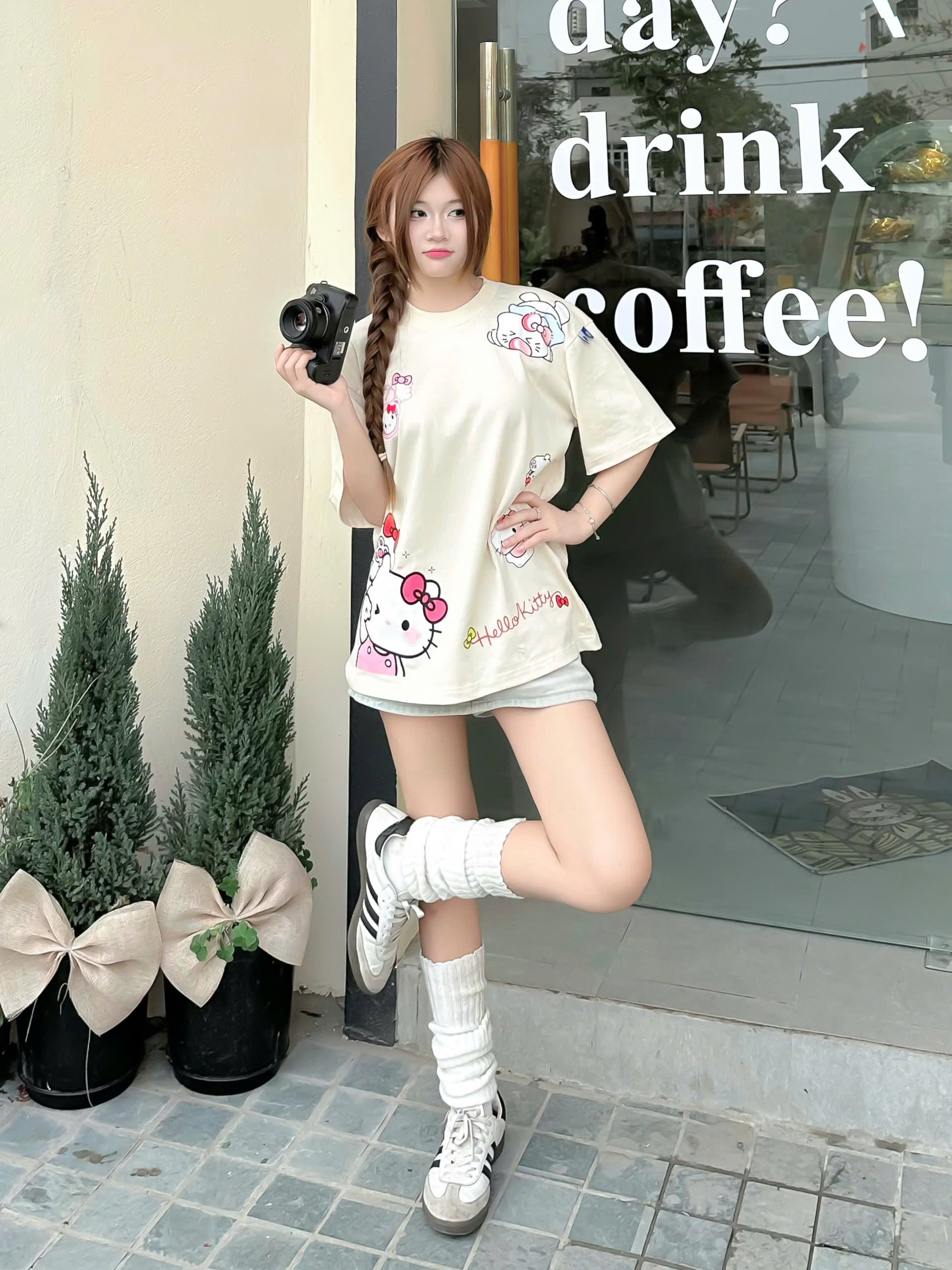 Mô tả Áo thun FIDE KittyCat phông unisex form rộng local brand nam nữ cổ tròn oversize - AT149 - 1