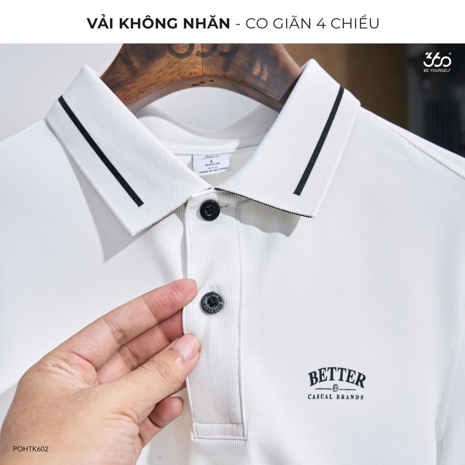 Mô tả Áo polo nam COOL TOUCH 360 Boutique áo phông nam cao cấp, thoáng khí, mềm mịn - POHTK602 - 3