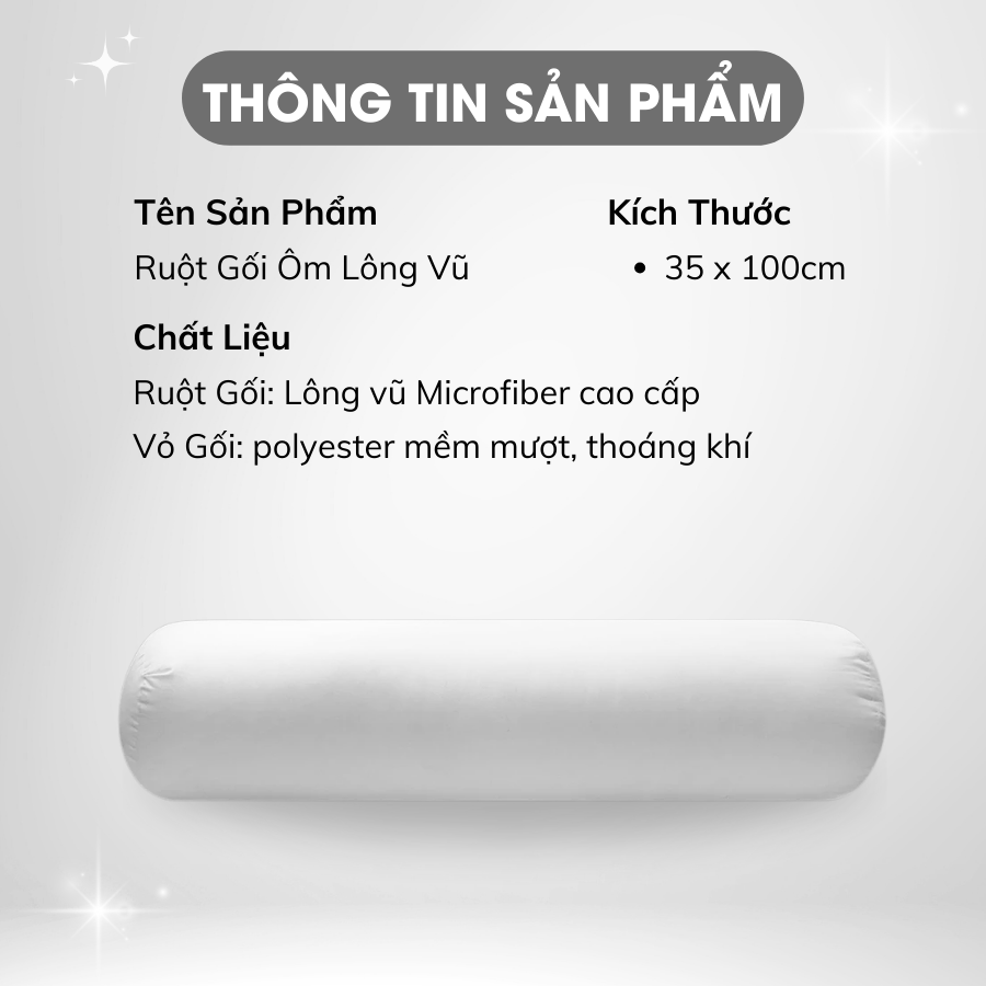 Ruột Gối Ôm Lông Vũ Cao Cấp Chất liệu Microfiber