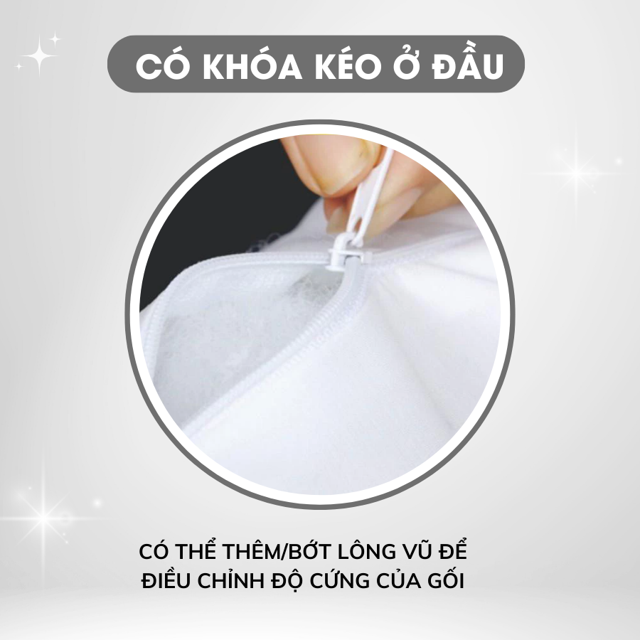 Ruột Gối Ôm Lông Vũ Cao Cấp Kháng khuẩn