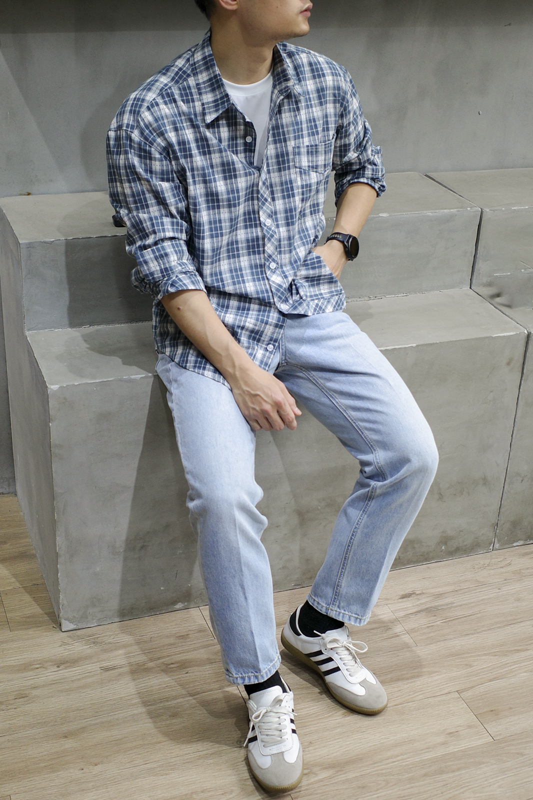 Áo Sơ Mi Nam Cotton Đũi DNST 8837