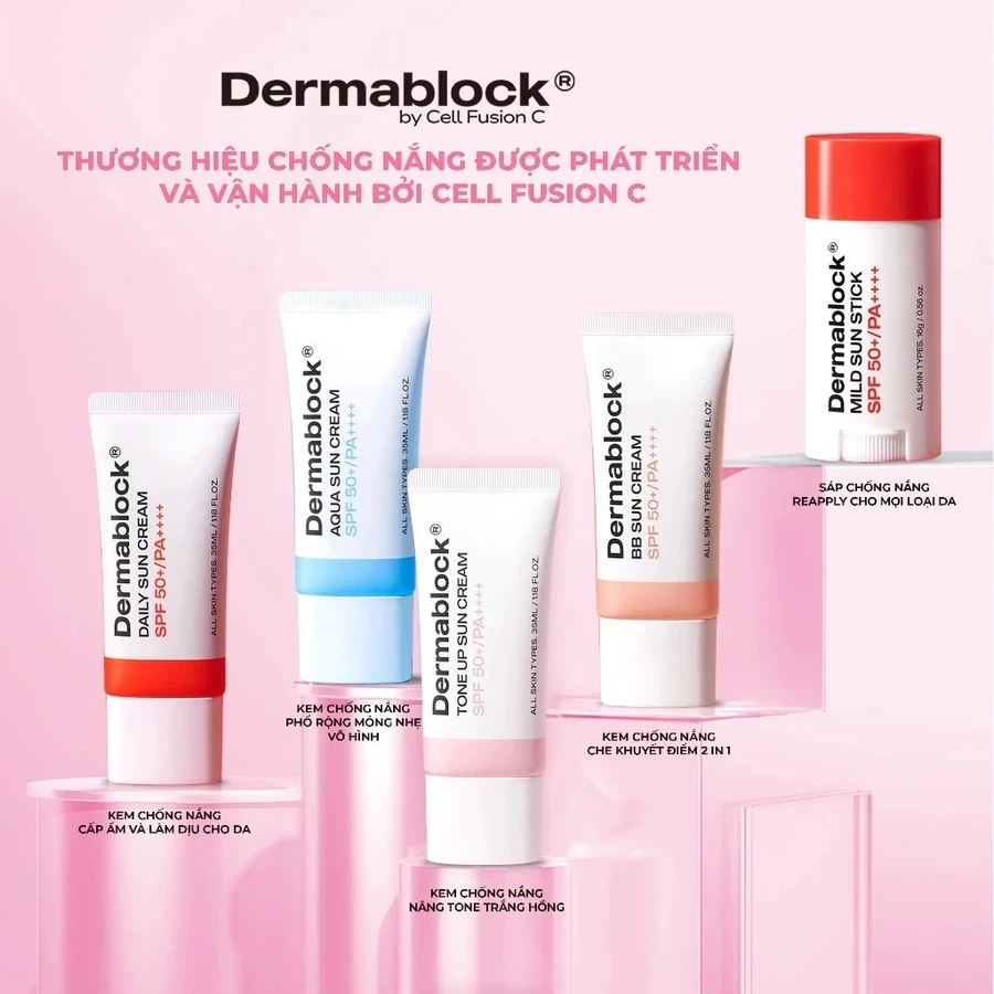 Mô tả Kem Chống Nắng Dermablock SPF50+ PA++++ 35ml  / Combo 1 Mask BNBG + Kem Chống Nắng Derma block - Từ Hảo - 1