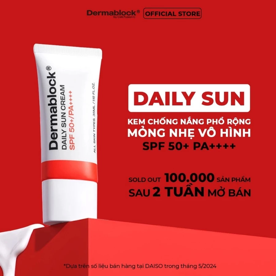 Mô tả Kem Chống Nắng Dermablock SPF50+ PA++++ 35ml  / Combo 1 Mask BNBG + Kem Chống Nắng Derma block - Từ Hảo - 5