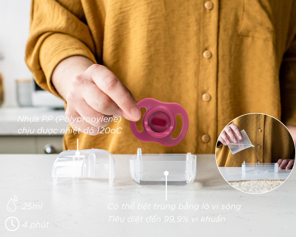 Mô tả Ty Ngậm Silicon Siêu Nhẹ Tommee Tippee Ultra Light Cho Bé 0-6, 6-18 tháng (Vỉ đôi) - 6