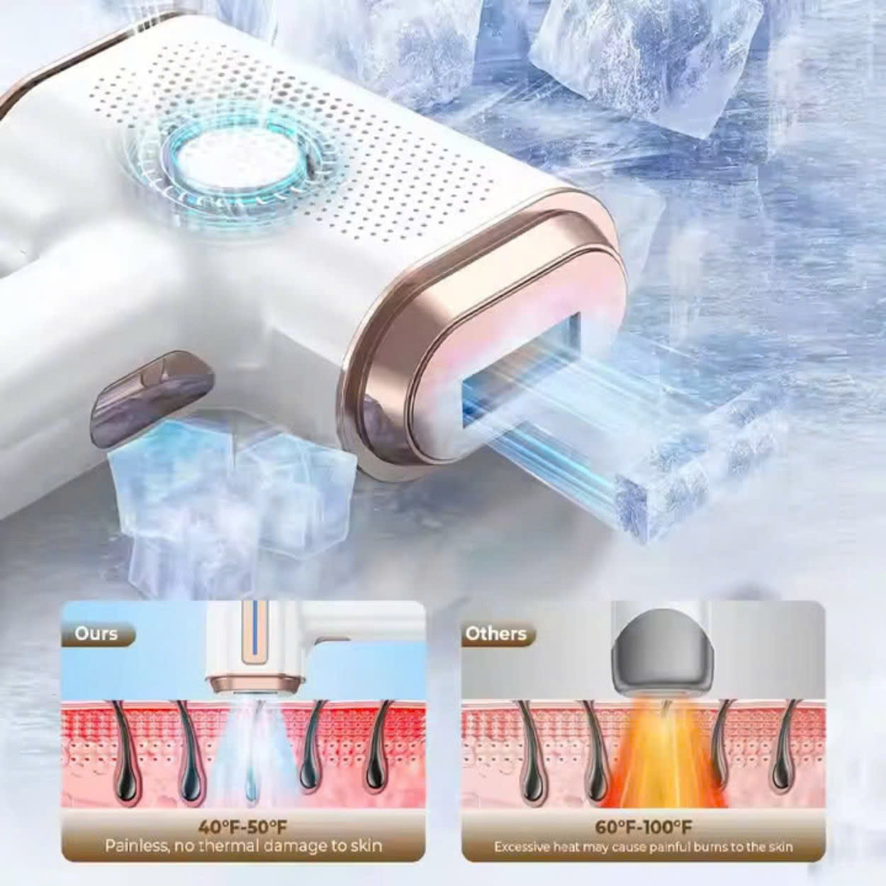 Mô tả Máy triệt lông ENZO cao cấp, công nghệ IPL giảm thâm trẻ hóa da, triệt lạnh ICE, Bảo Hành 10 Năm - 2